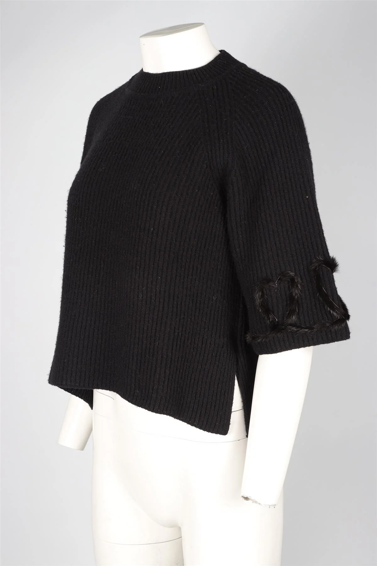 FENDI BLACK CASHMERE SWEATER IT 40 UK 8 - Image 3