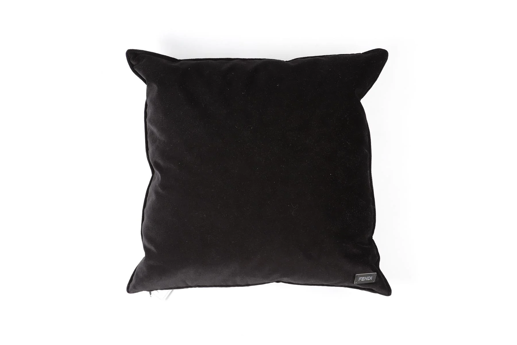 FENDI BLACK FF CRYSTAL AND VELVET CUSHION - Image 4