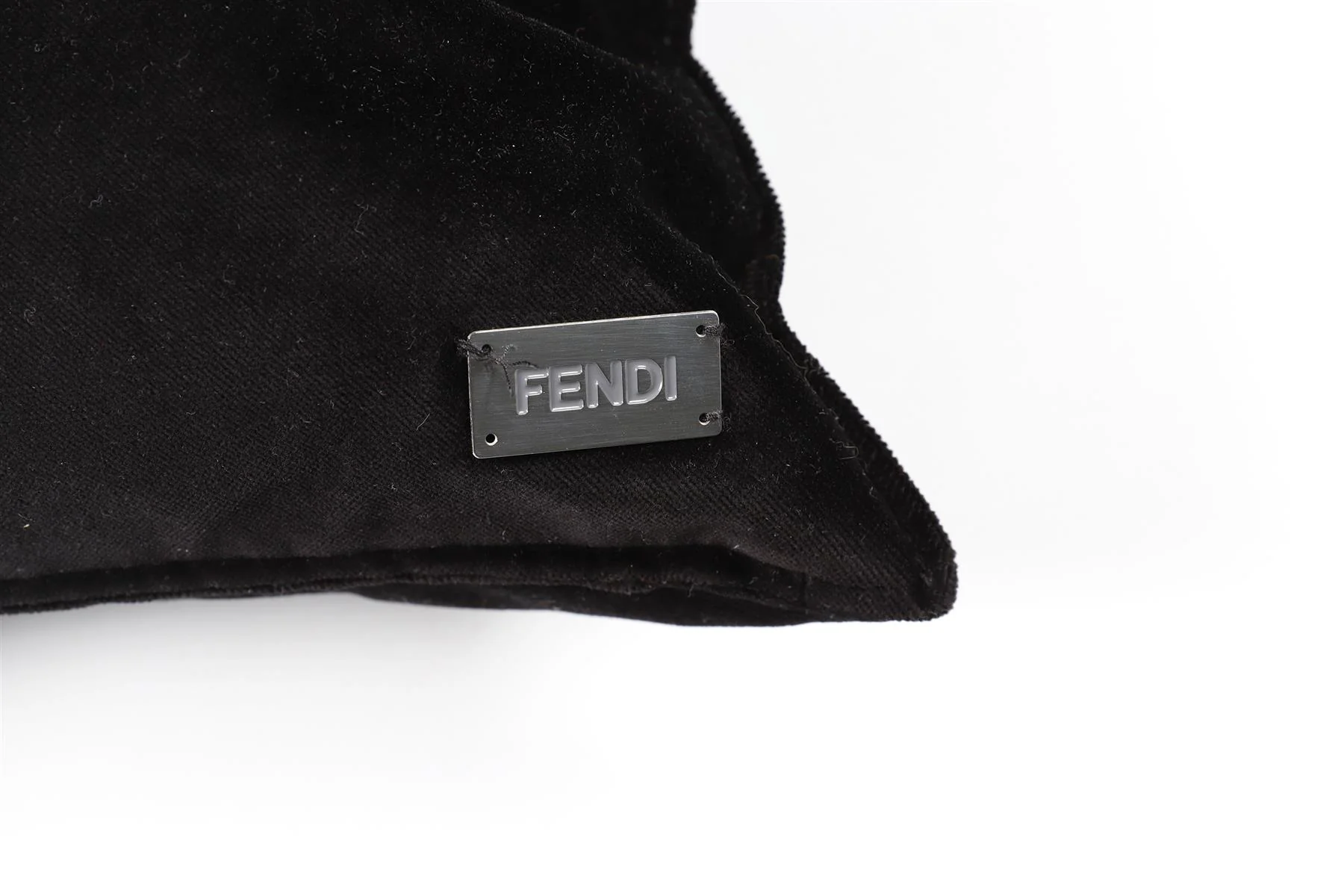 FENDI BLACK FF CRYSTAL AND VELVET CUSHION - Image 5