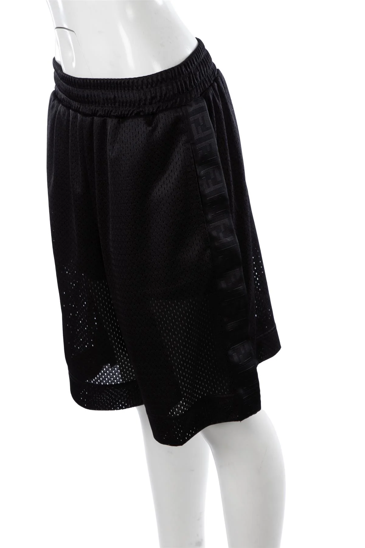 FENDI BLACK FF JERSEY SHORTS IT 40 - Image 3