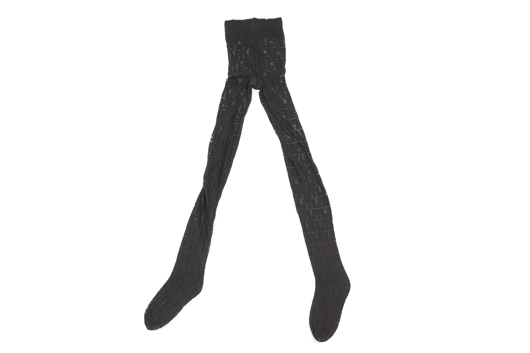FENDI BLACK FF TIGHTS UK 10 - Image 7