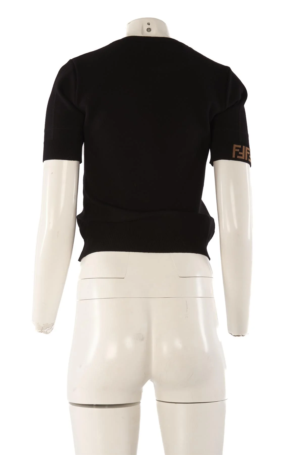 FENDI BLACK KNIT TOP IT 38 UK 6 - Image 4