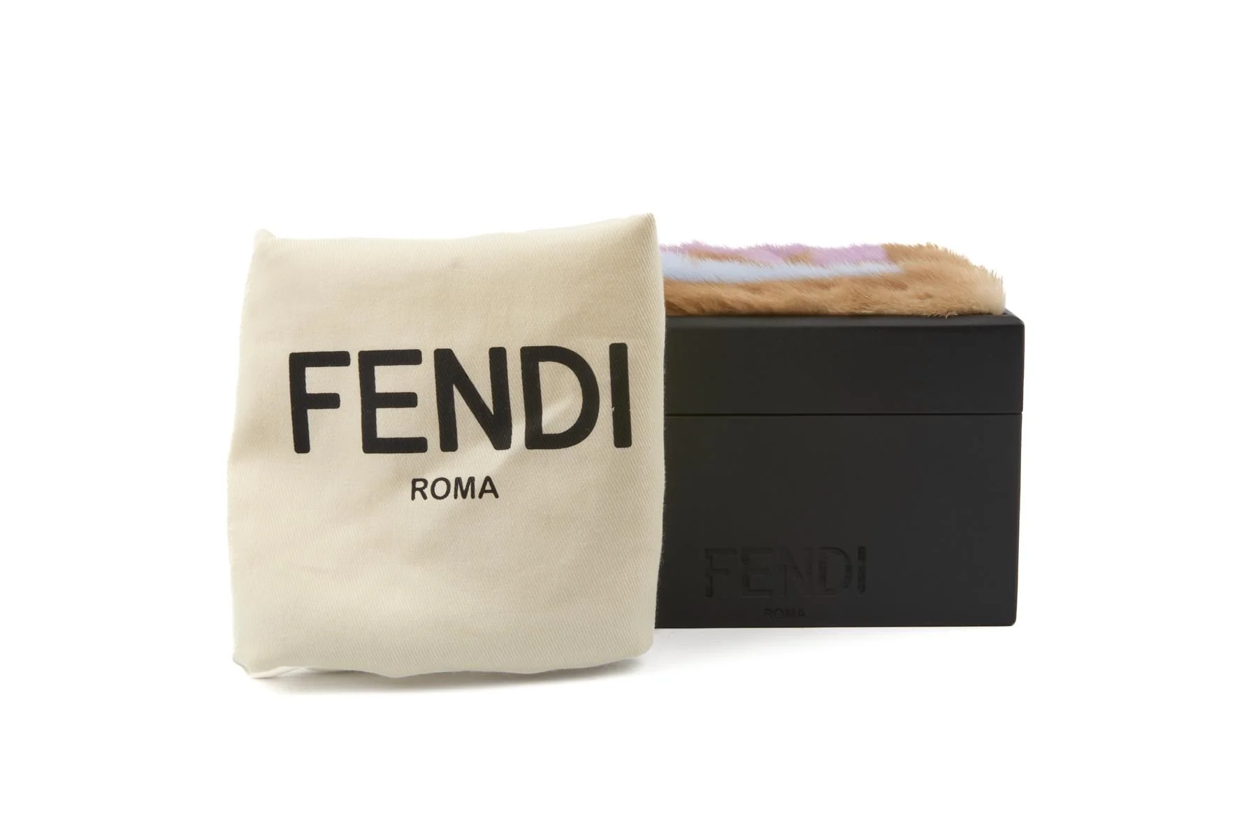 FENDI BLACK MINK FUR TRINKET BOX - Image 12