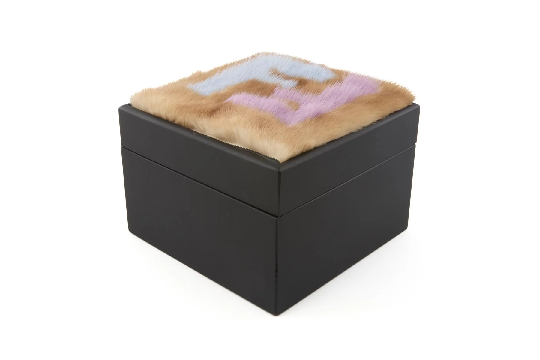 FENDI BLACK MINK FUR TRINKET BOX - Image 5