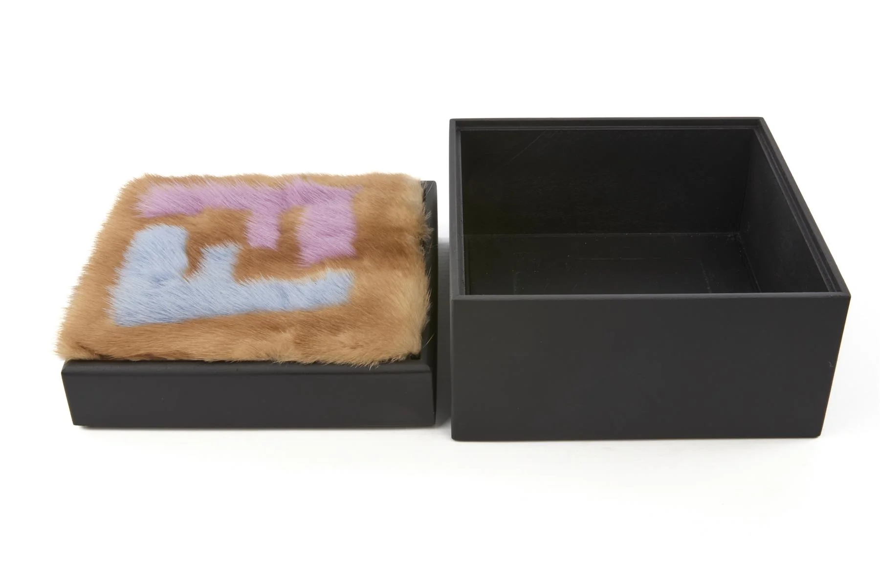 FENDI BLACK MINK FUR TRINKET BOX - Image 9