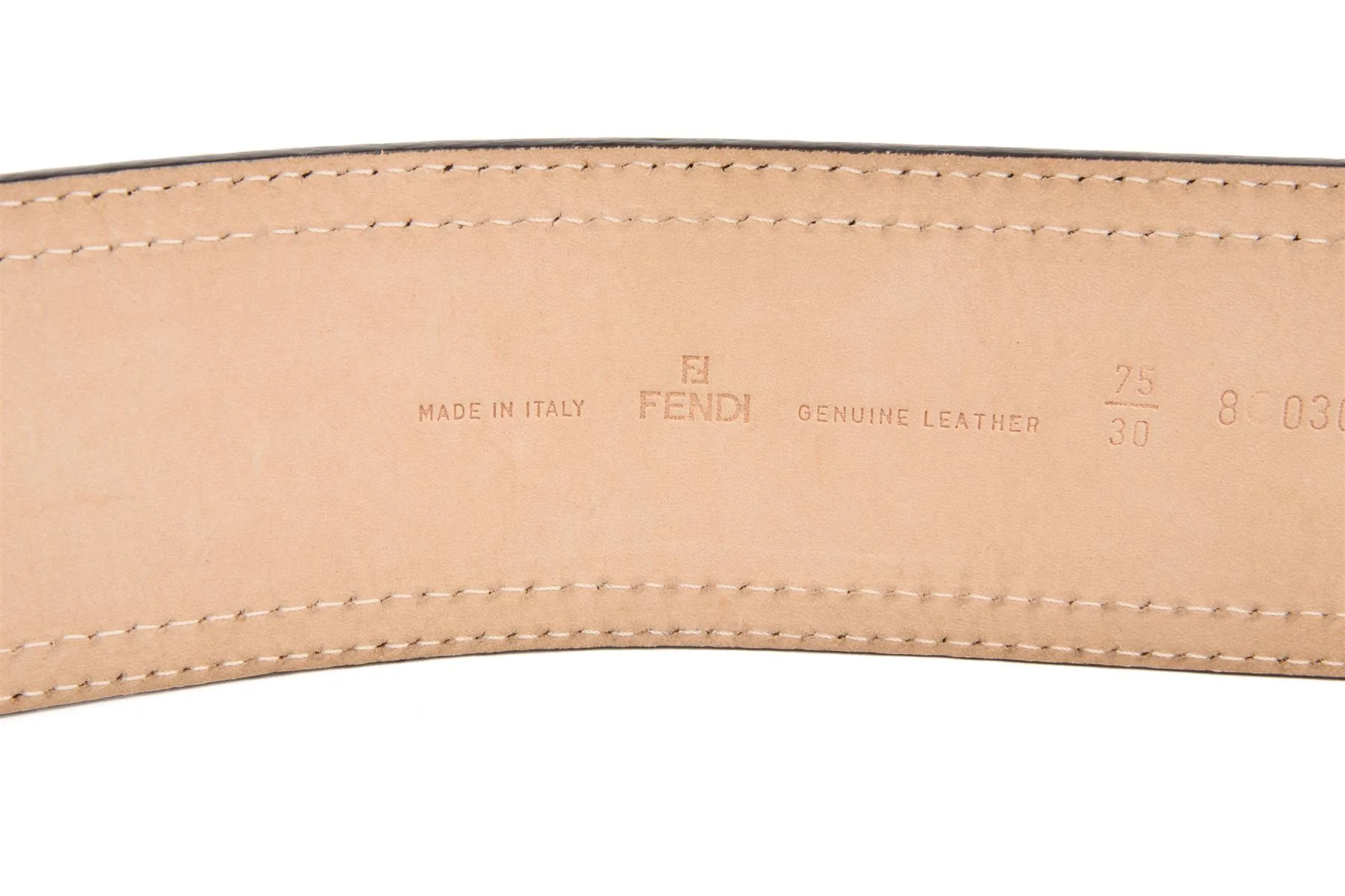 FENDI BLACK PATENT LEATHER WAIST BELT 75CM - Image 8