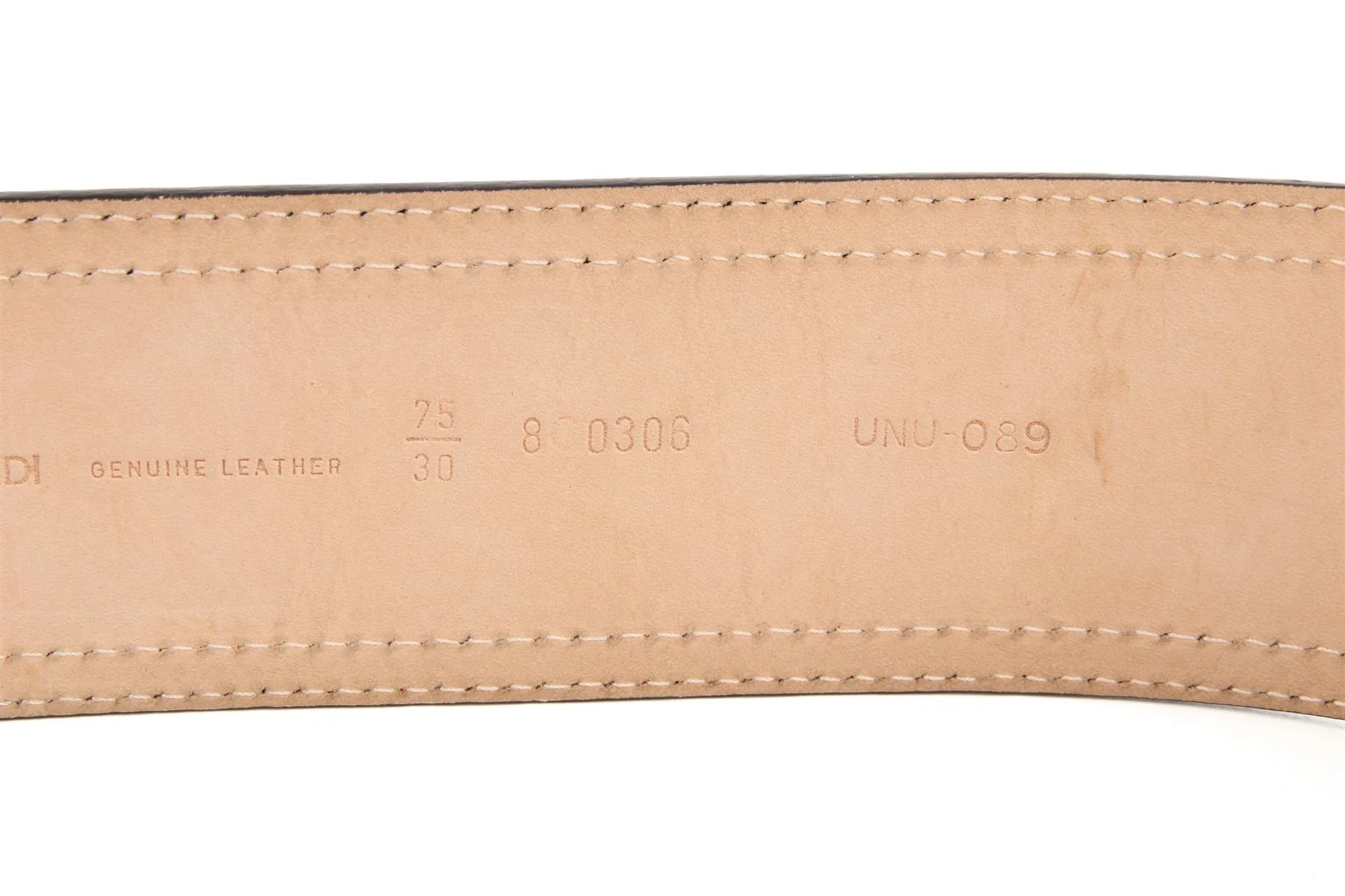 FENDI BLACK PATENT LEATHER WAIST BELT 75CM - Image 9