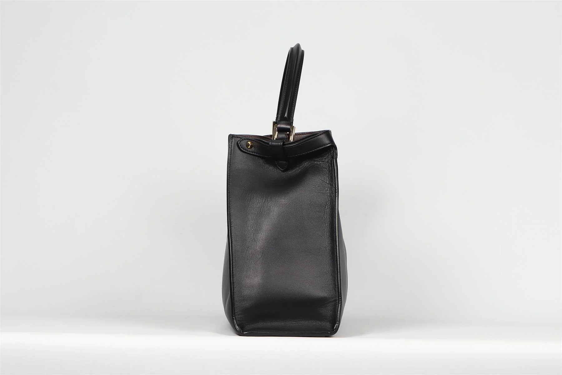 FENDI BLACK PEEKABOO X-LITE LEATHER TOTE BAG - Image 2