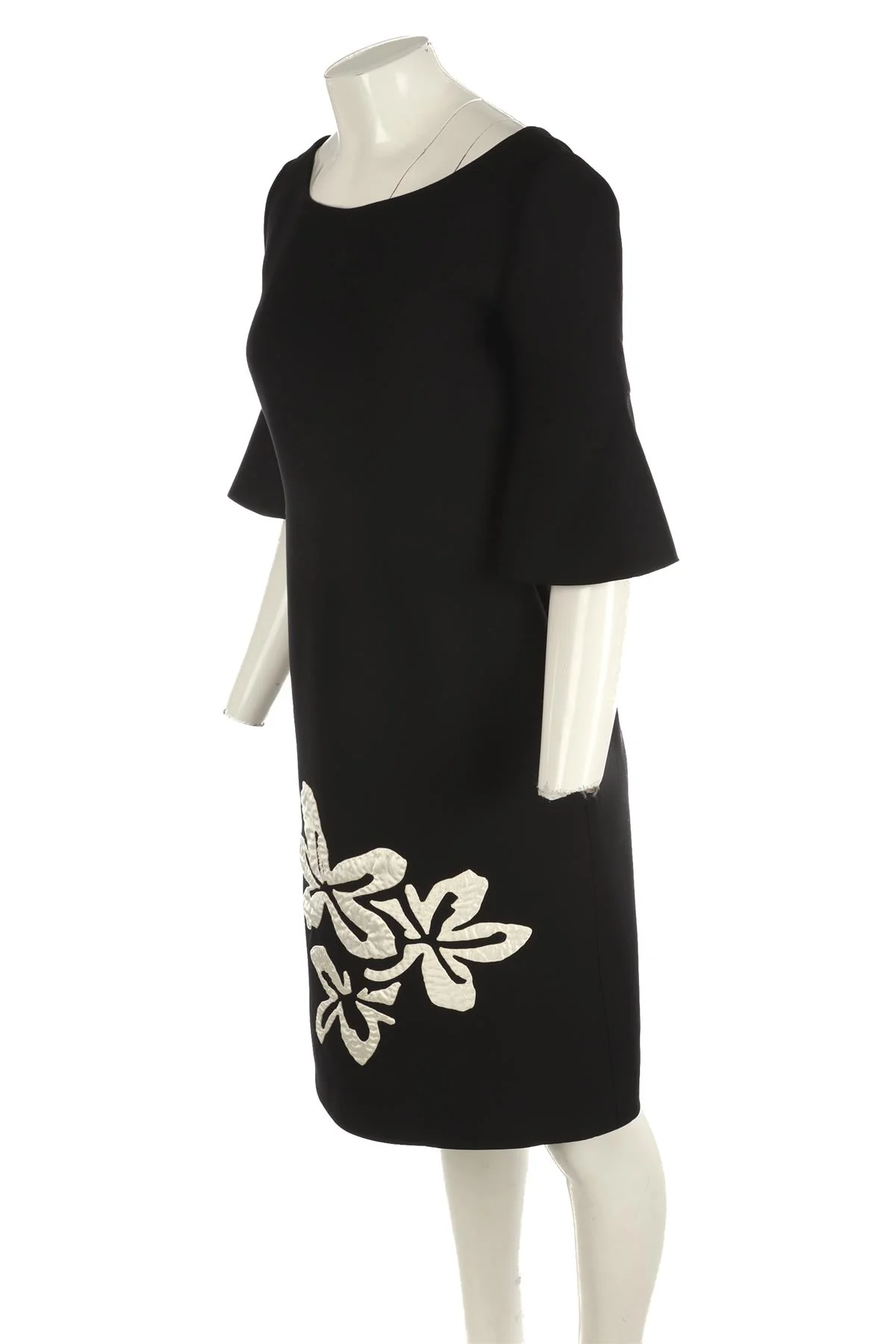 FENDI BLACK WOOL MIDI DRESS IT 42 UK 10 - Image 3