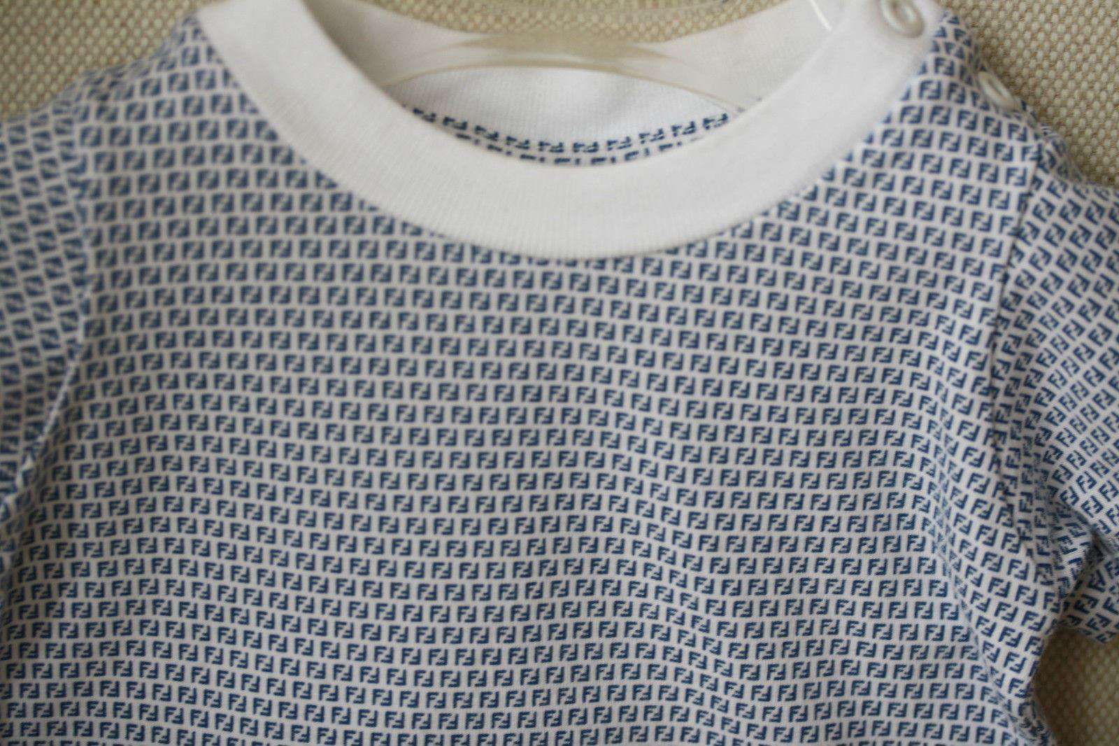 FENDI BLUE FF BABYGROW 1 MONTH - Image 2