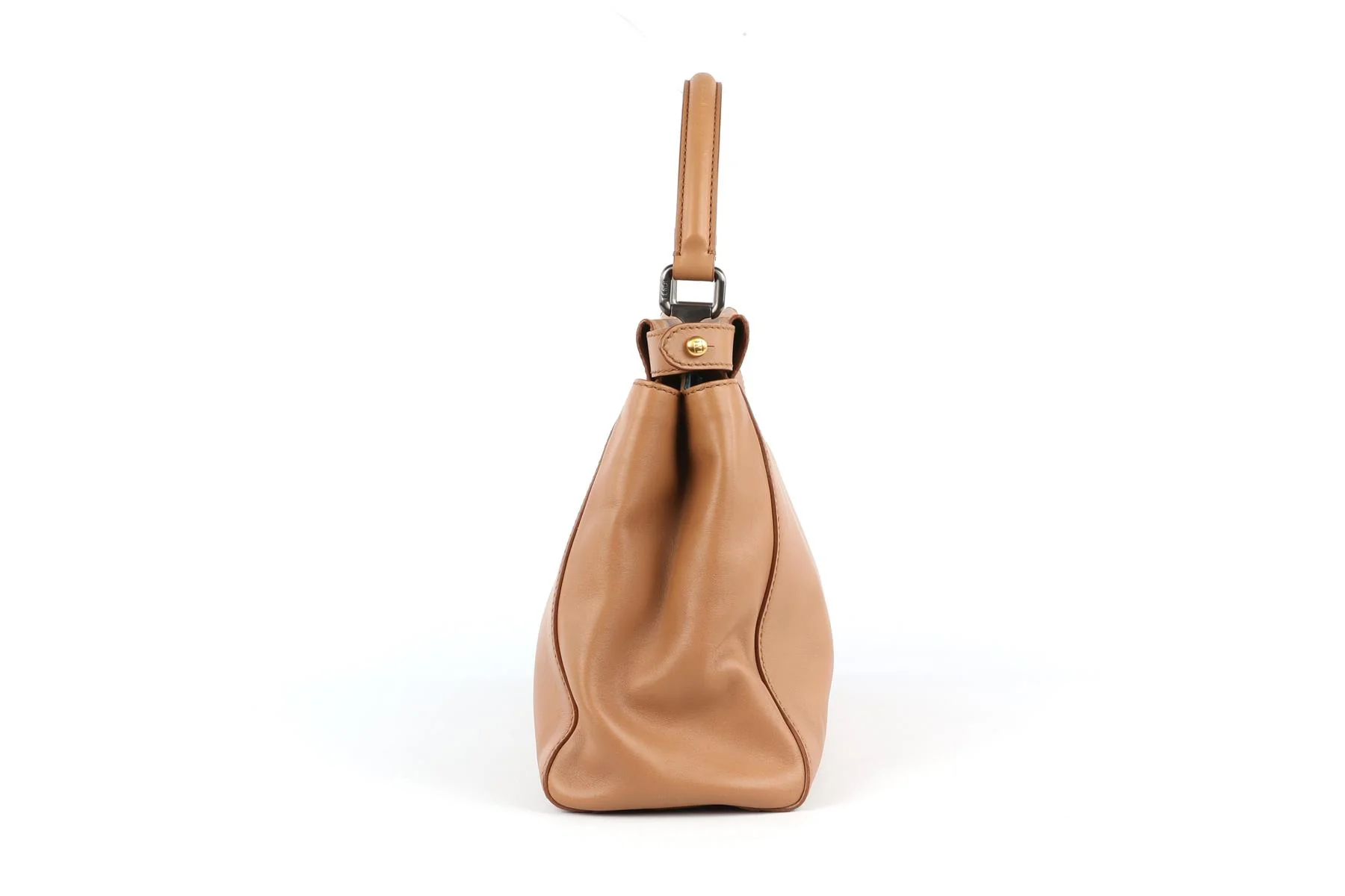 FENDI BROWN PEEKABOO MEDIUM LEATHER AND PYTHON TOTE BAG - Image 5