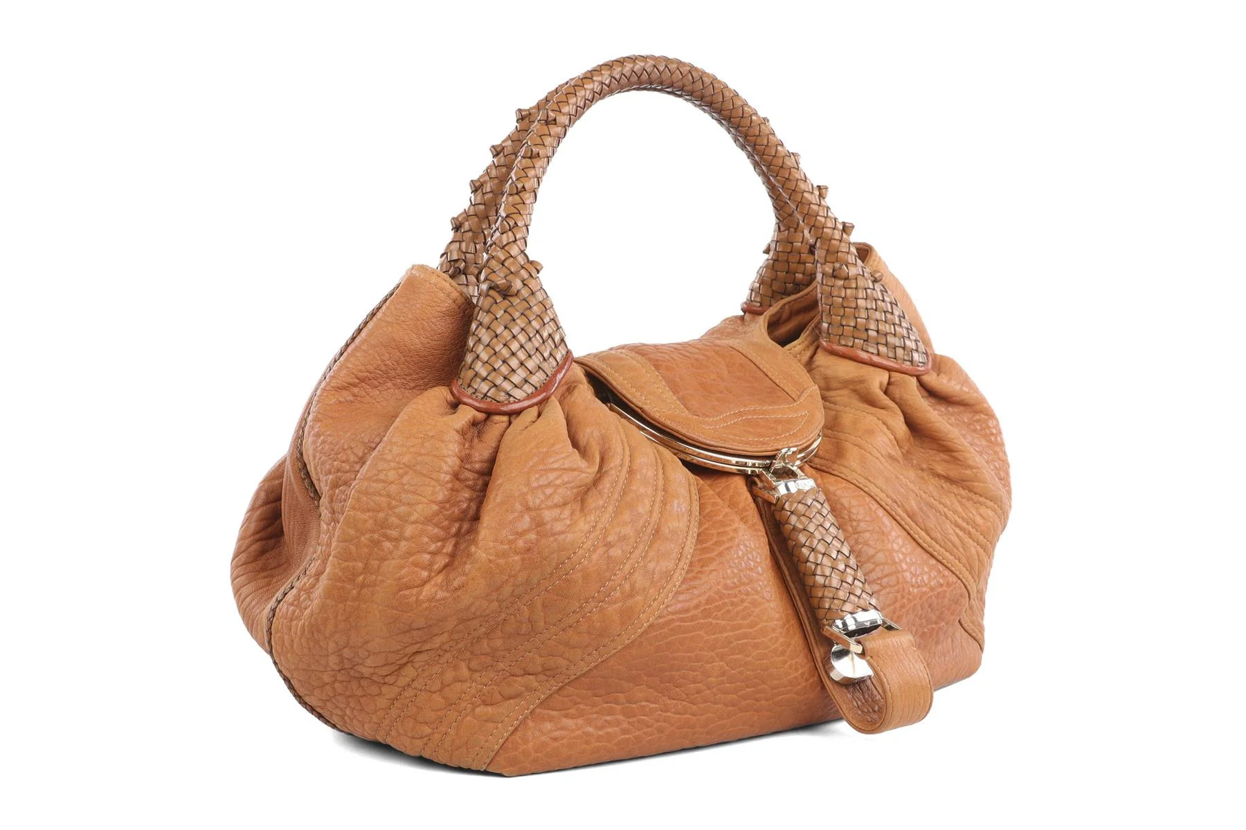 FENDI BROWN SPY FF ZUCCA LEATHER TOTE BAG - Image 3