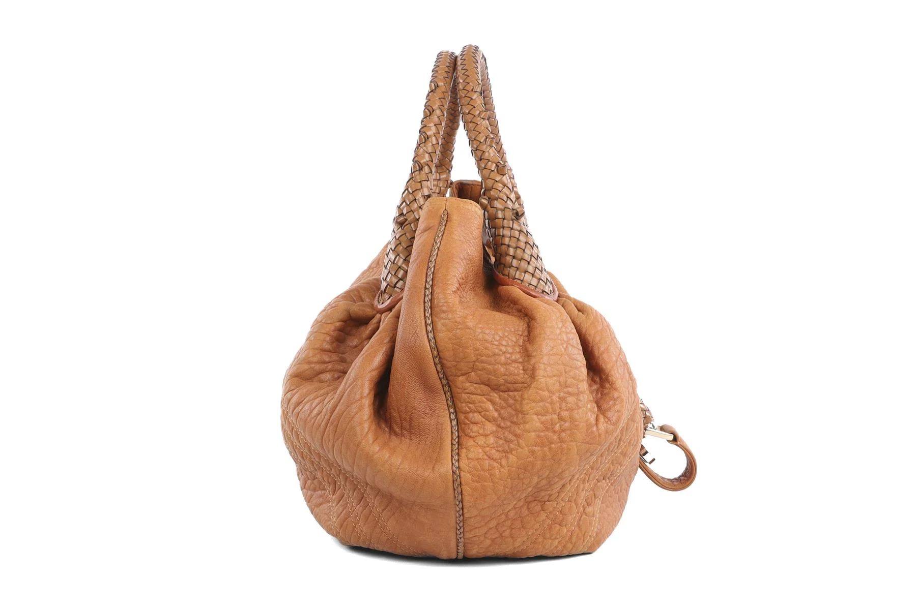 FENDI BROWN SPY FF ZUCCA LEATHER TOTE BAG - Image 4