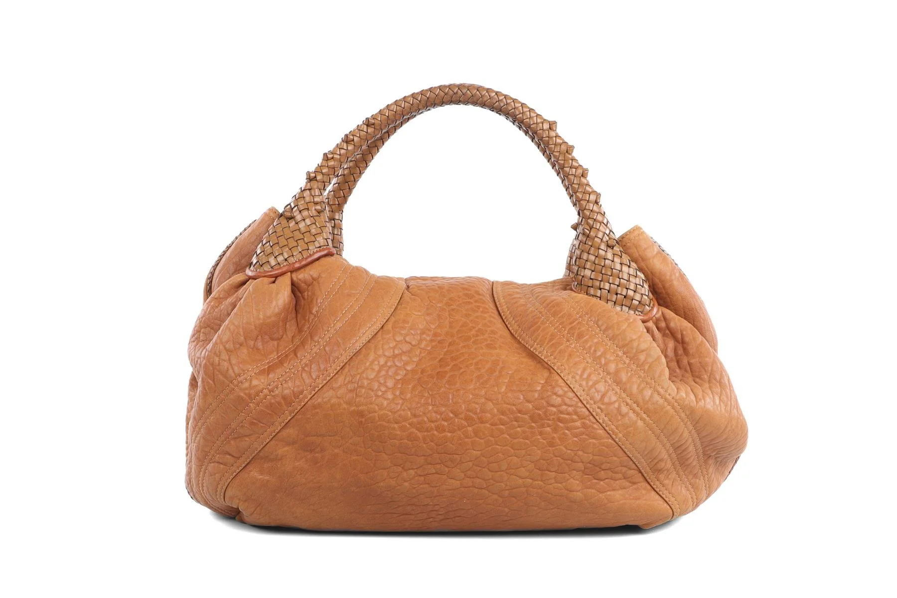 FENDI BROWN SPY FF ZUCCA LEATHER TOTE BAG - Image 6