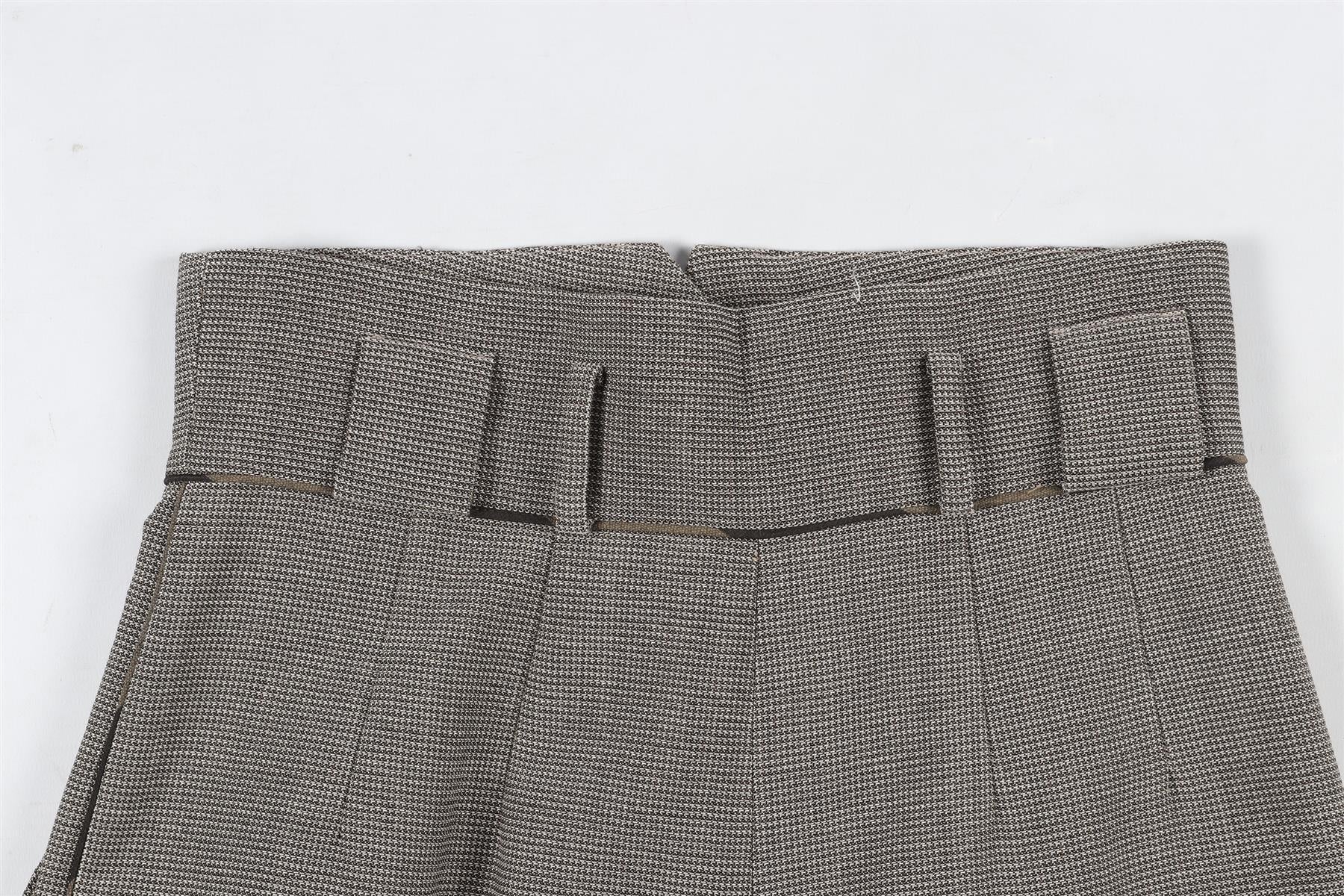 FENDI BROWN WOOL STRAIGHT LEG PANTS IT 38 UK 6 - Image 5