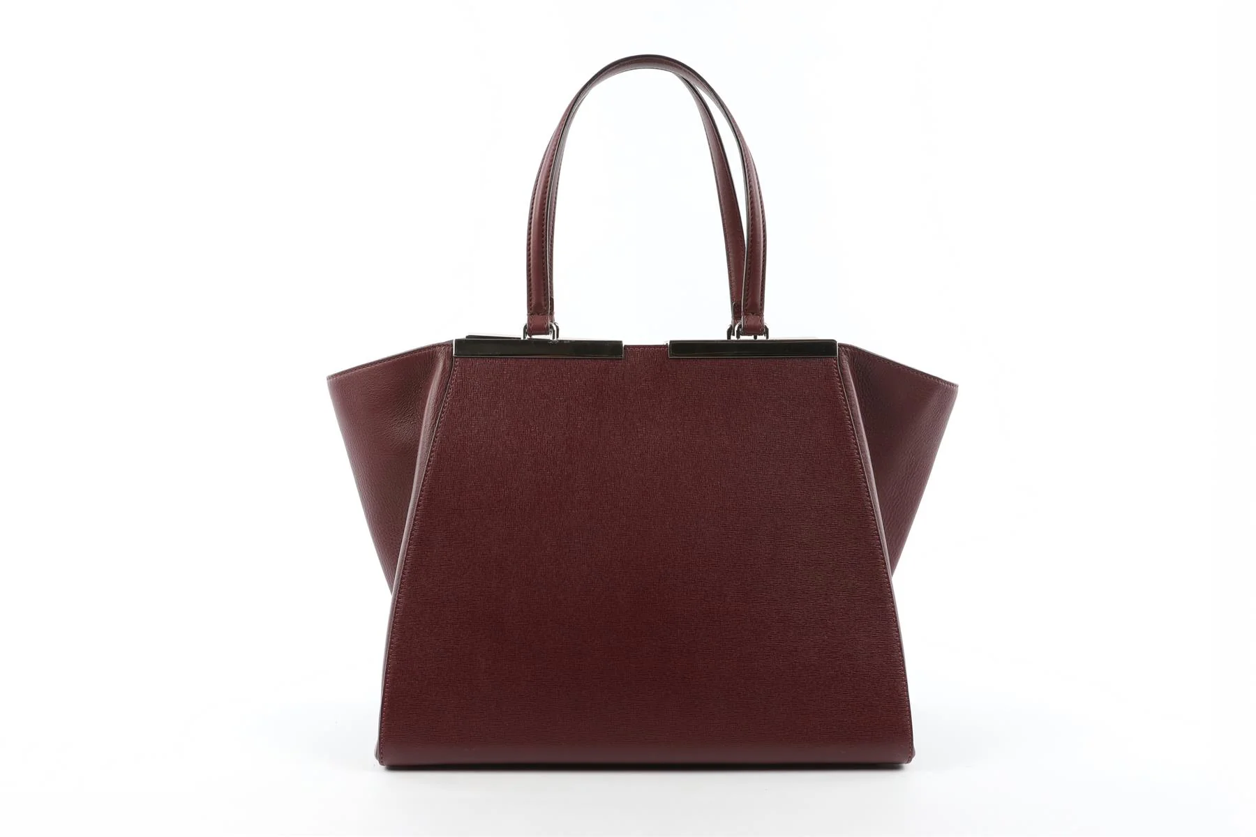 FENDI BURGUNDY 3 JOURS LARGE LEATHER TOTE BAG - Image 6