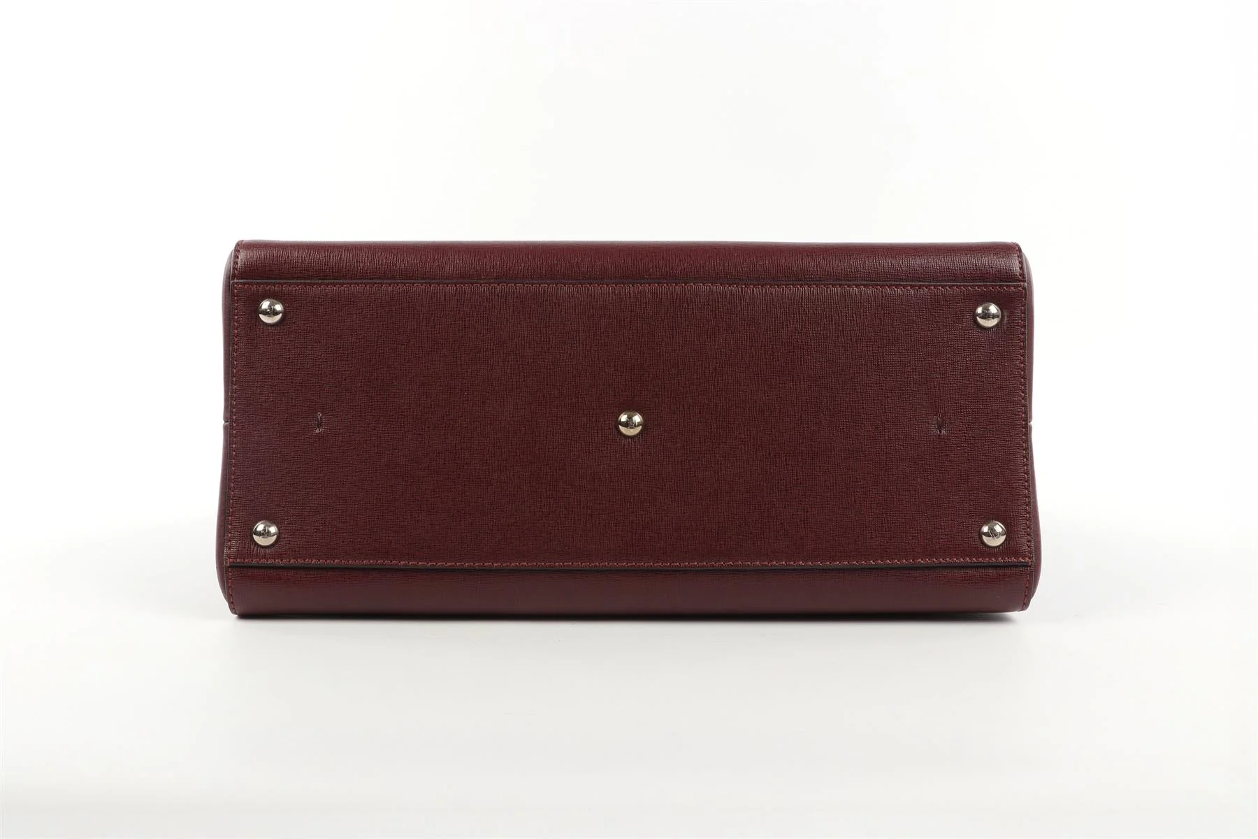 FENDI BURGUNDY 3 JOURS LARGE LEATHER TOTE BAG - Image 7