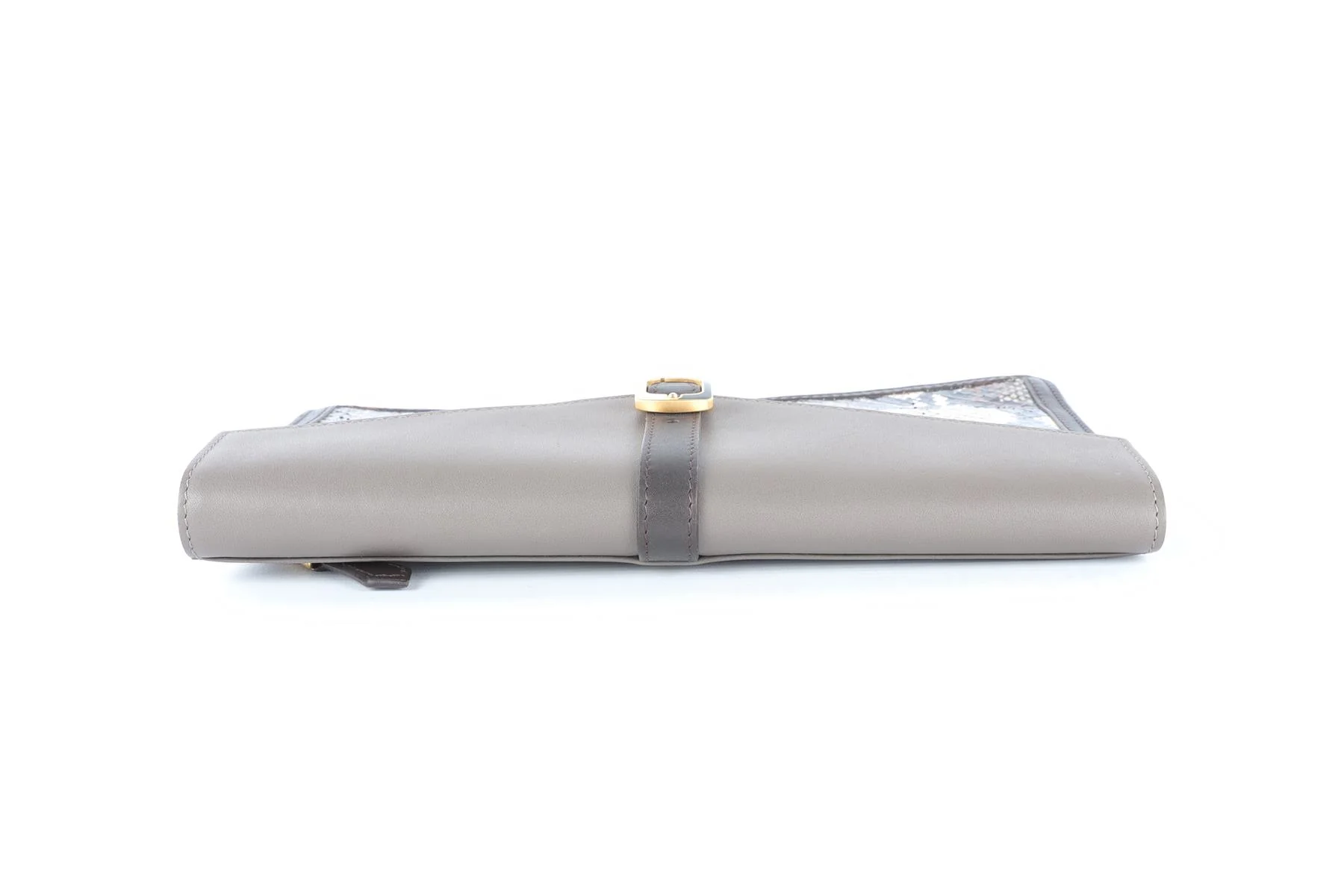 FENDI BUSTINA BROWN LEATHER CLUTCH - Image 7