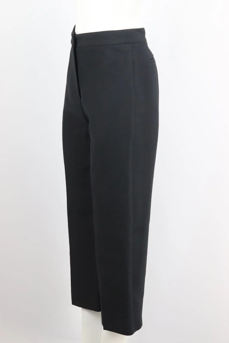 FENDI CROPPED WOOL AND SILK BLEND WIDE LEG PANTS IT 38 UK 6 - Image 3