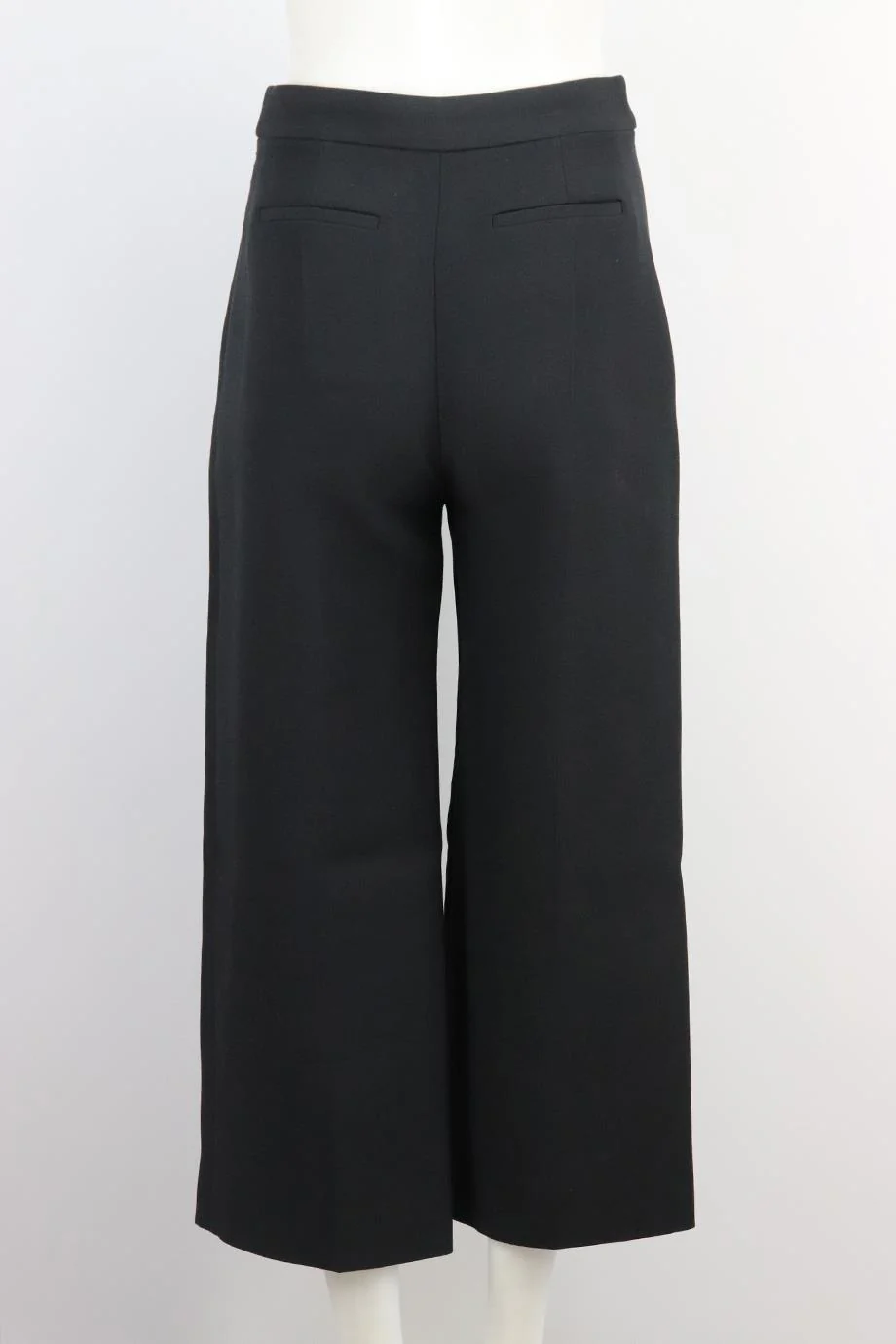 FENDI CROPPED WOOL AND SILK BLEND WIDE LEG PANTS IT 38 UK 6 - Image 4
