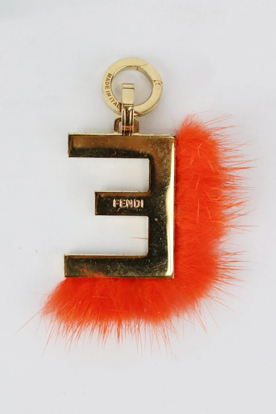 FENDI E INITIAL GOLD PLATED BAG CHARM - Image 3