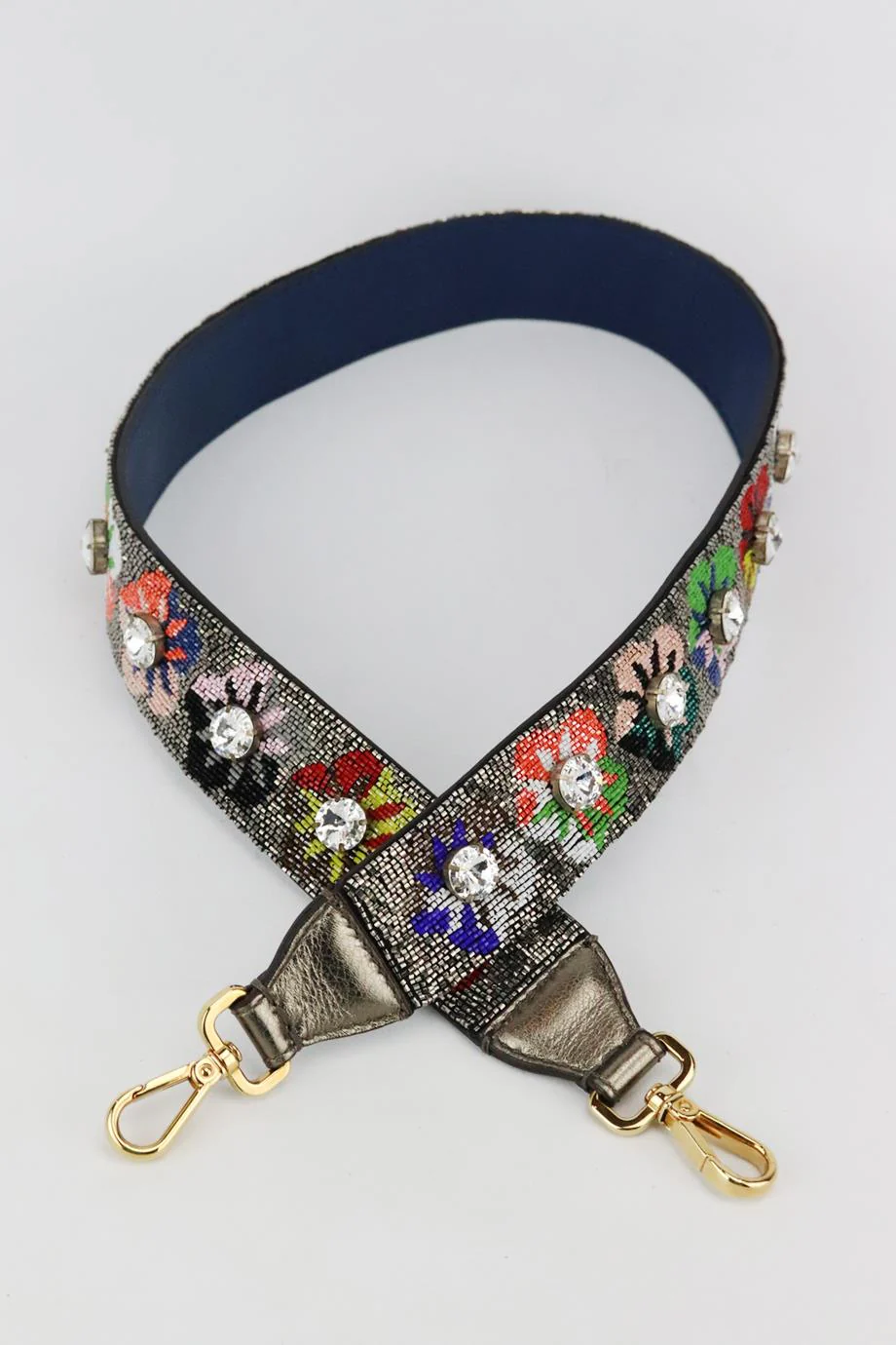 FENDI EMBELLISHED LEATHER BAG STRAP - Image 4