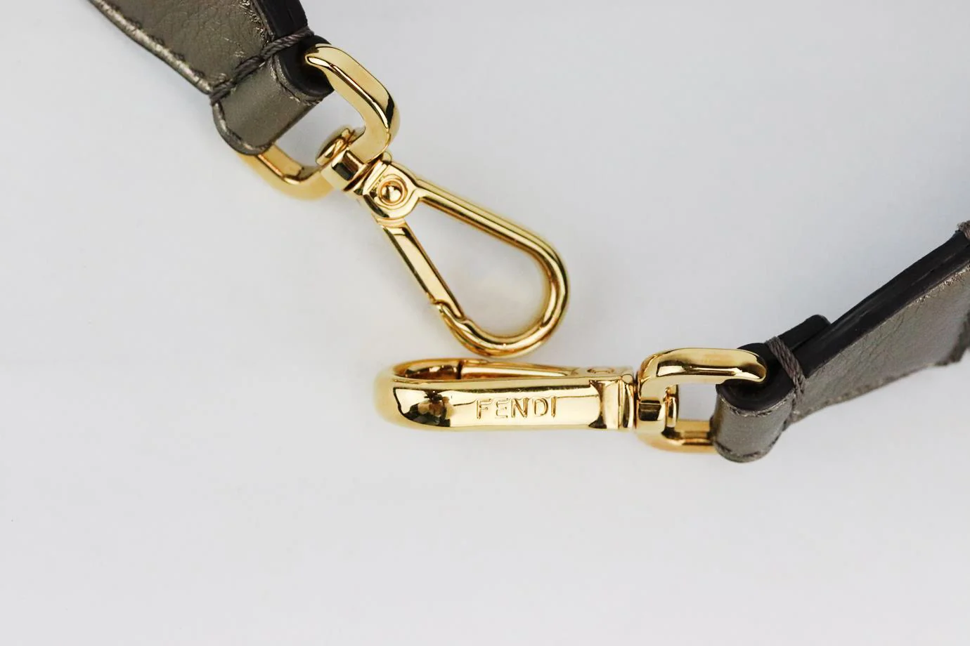 FENDI EMBELLISHED LEATHER BAG STRAP - Image 5