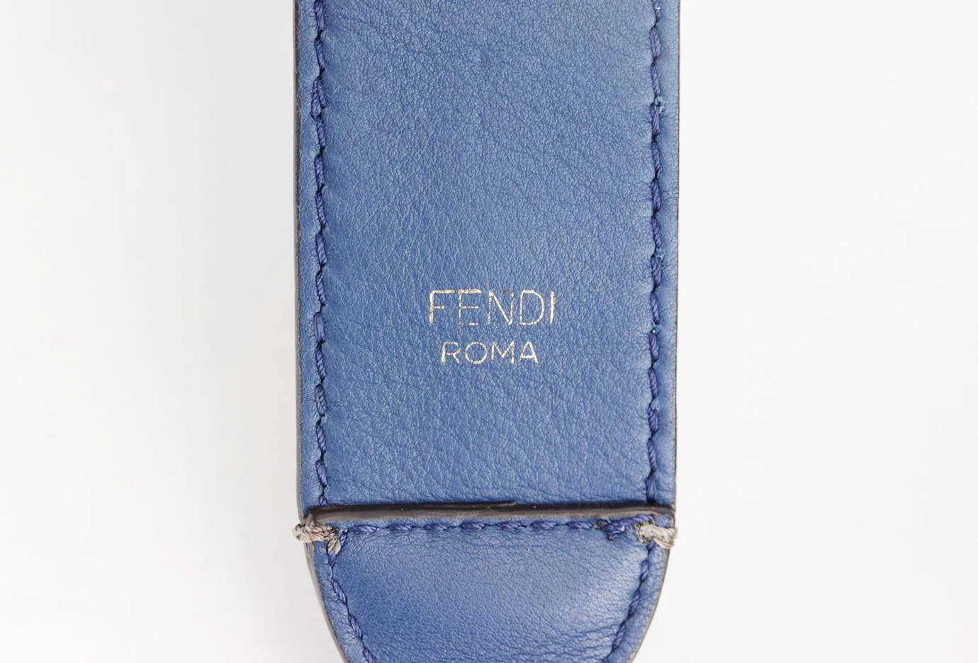 FENDI EMBELLISHED LEATHER BAG STRAP - Image 6