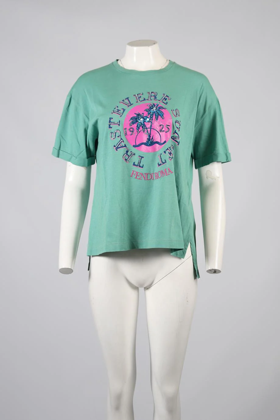 FENDI EMBELLISHED T-SHIRT MEDIUM - Image 2