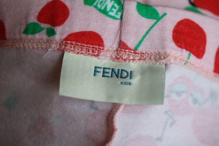 FENDI GIRLS CHERRY PRINT LEGGINGS 5 YEARS - Image 4