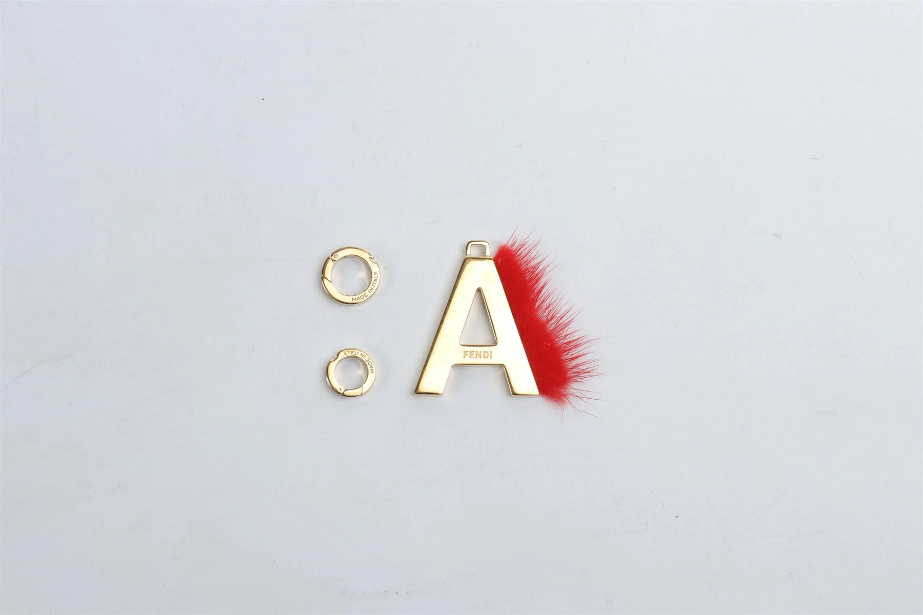 FENDI GOLD A INITIAL BAG CHARM - Image 2