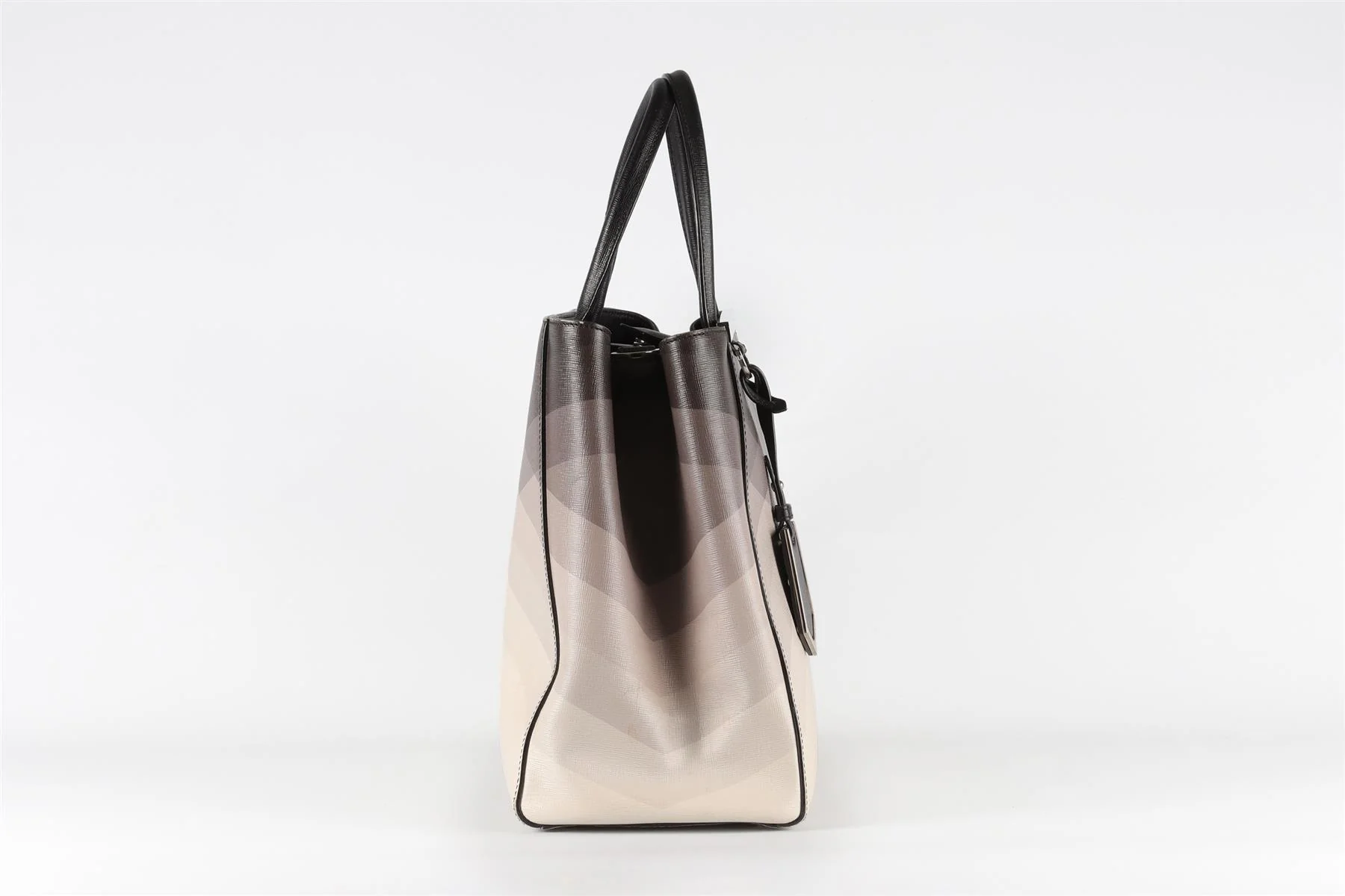 FENDI GREY 2JOURS MEDIUM LEATHER TOTE BAG - Image 4