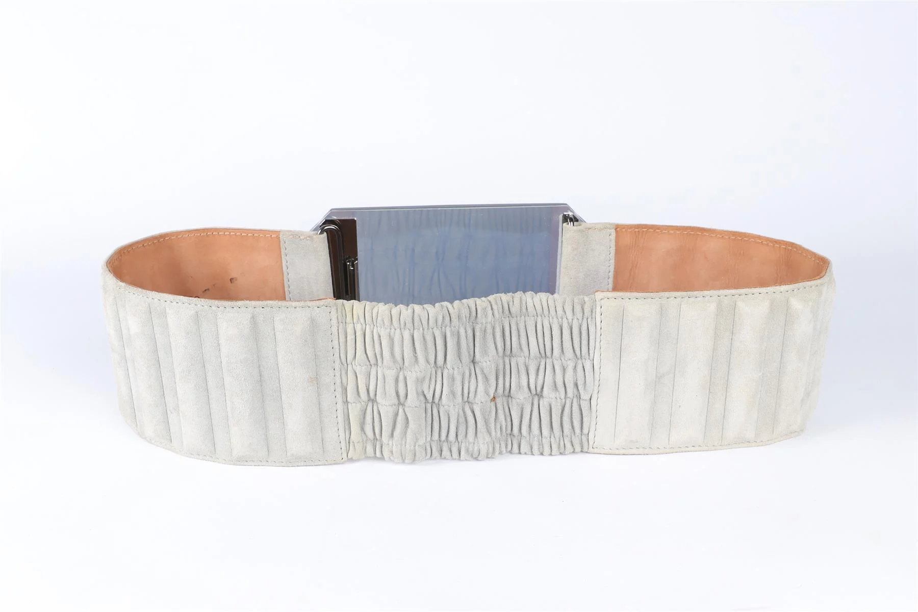 FENDI GREY SUEDE WAIST BELT - Image 4