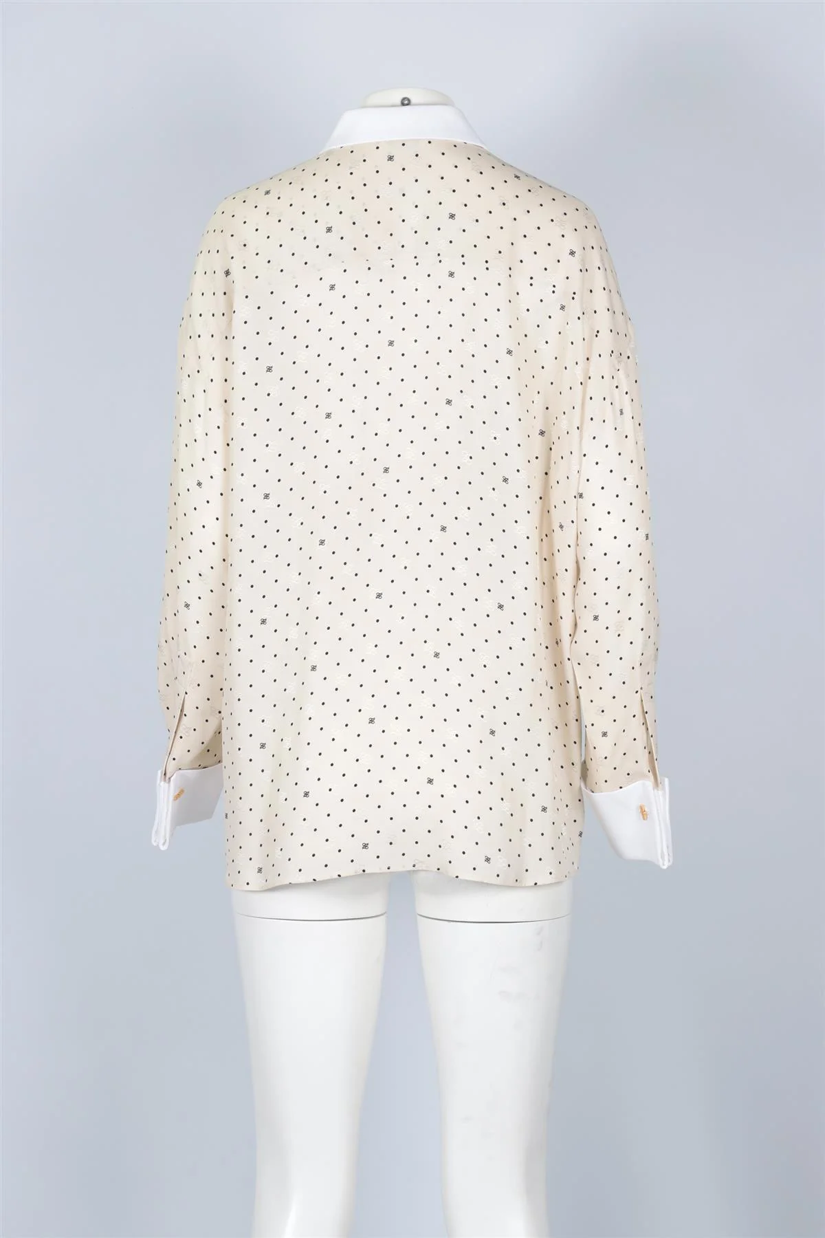 FENDI IVORY FF SILK SHIRT IT 40 UK 8 - Image 4