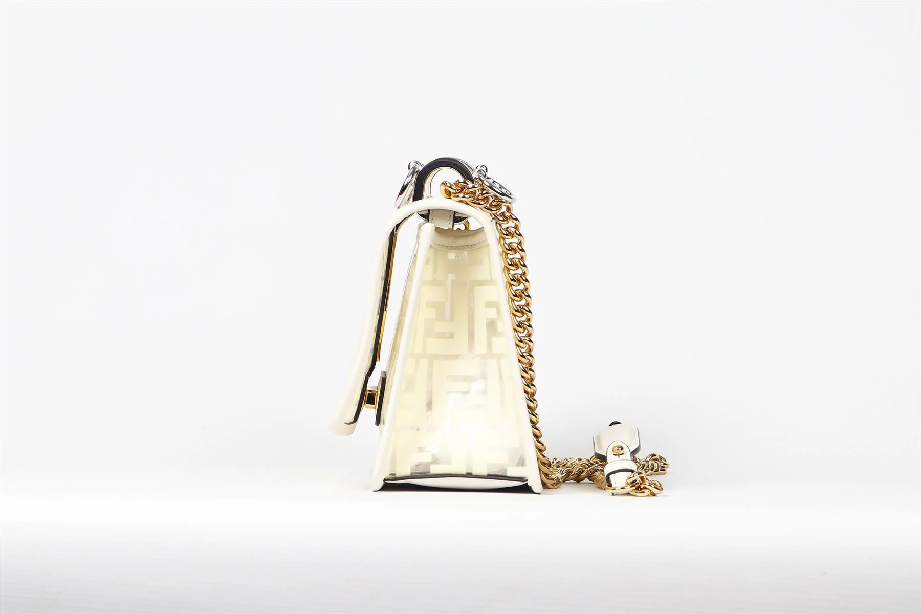 FENDI KAN I SMALL FF PVC AND LEATHER SHOULDER BAG - Image 5