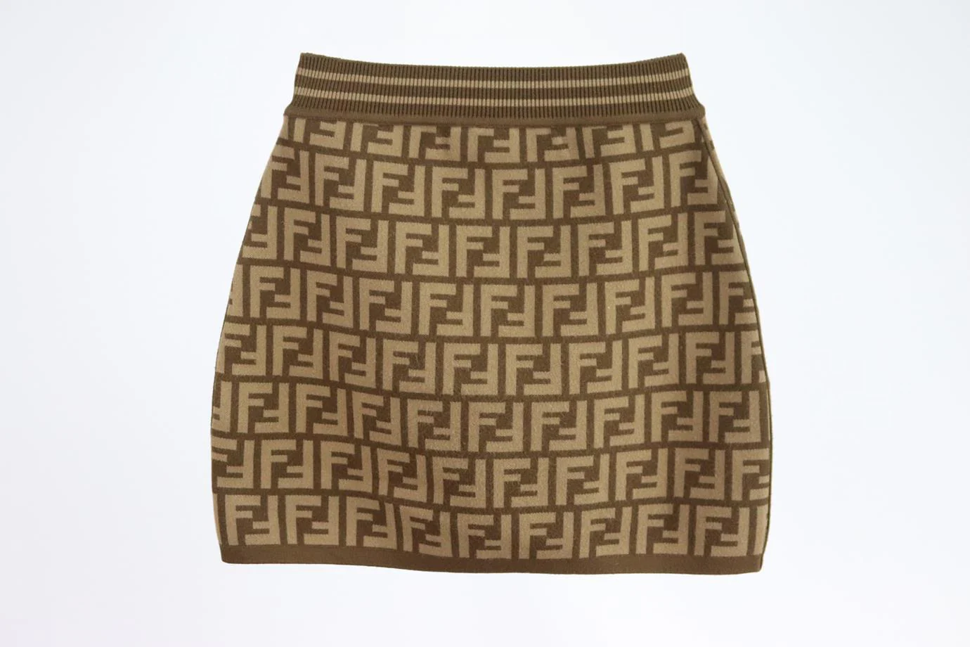 FENDI KIDS GIRLS FF KNITTED MINI SKIRT 8 YEARS - Image 3