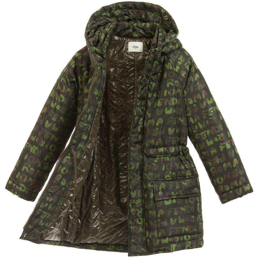 FENDI KIDS PADDED ROMA COAT WITH FUR TRIM 3 YEARS - Image 5