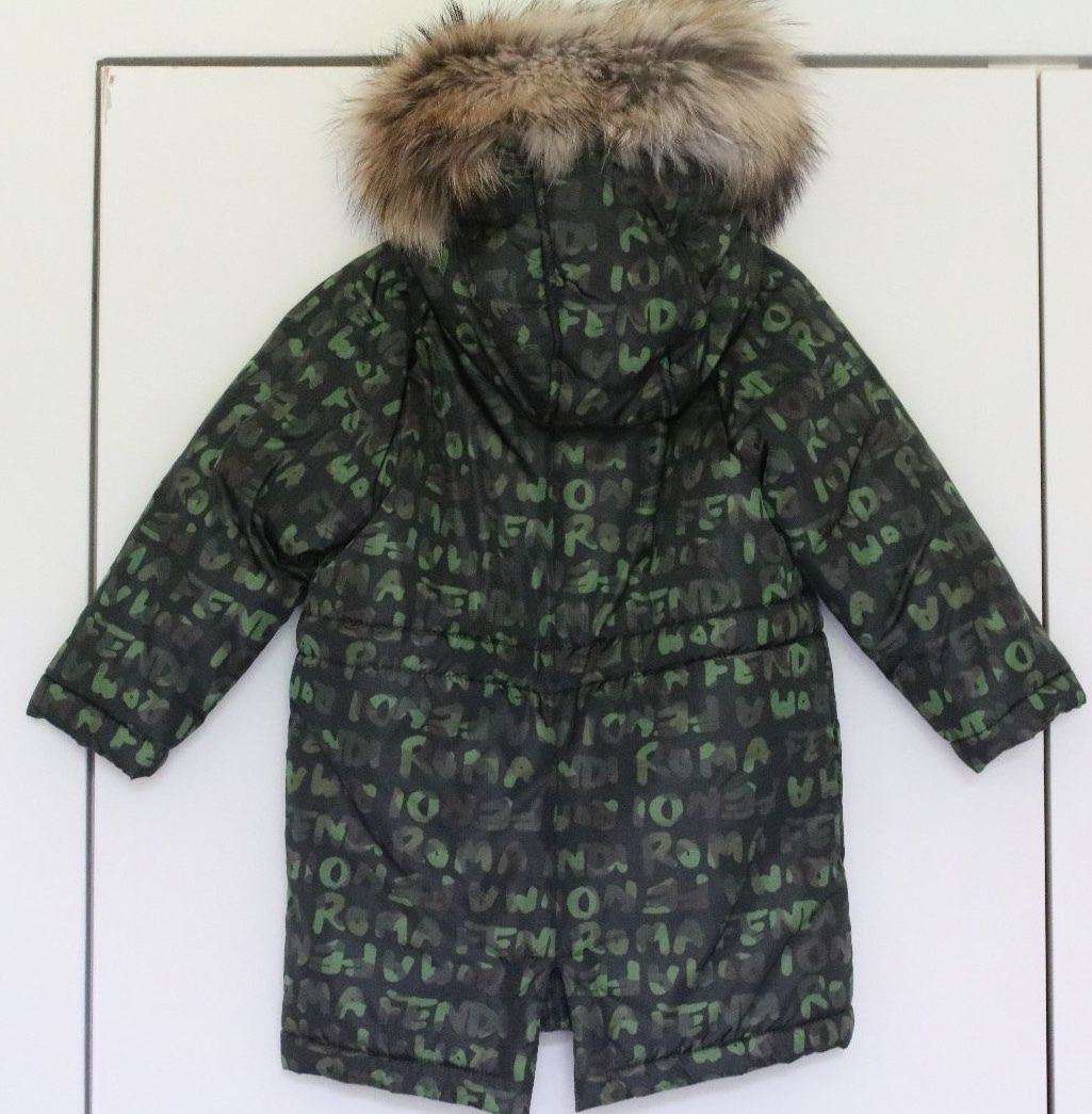 FENDI KIDS PADDED ROMA COAT WITH FUR TRIM 3 YEARS - Image 6