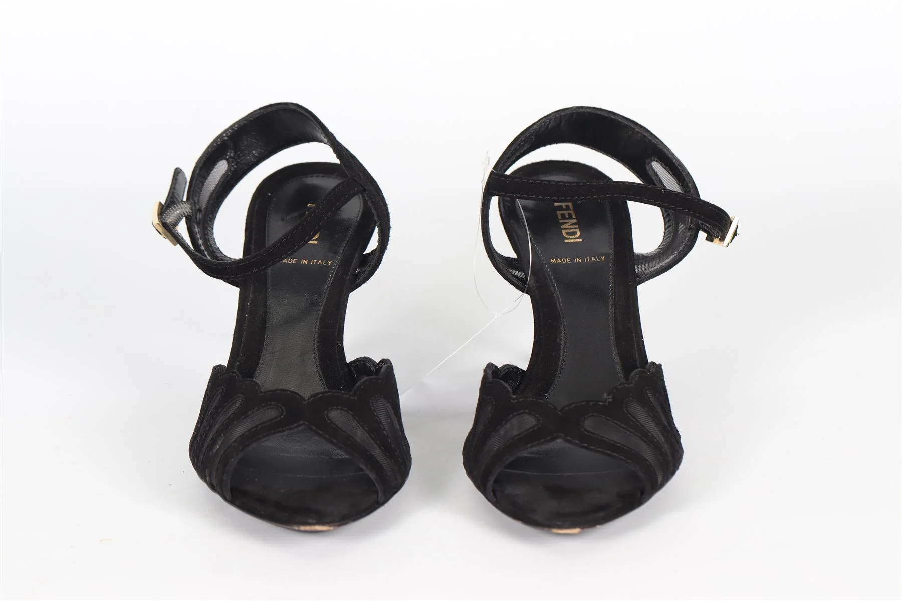 FENDI MESH AND SUEDE SANDALS EU 37 UK 4 US 7 - Image 3