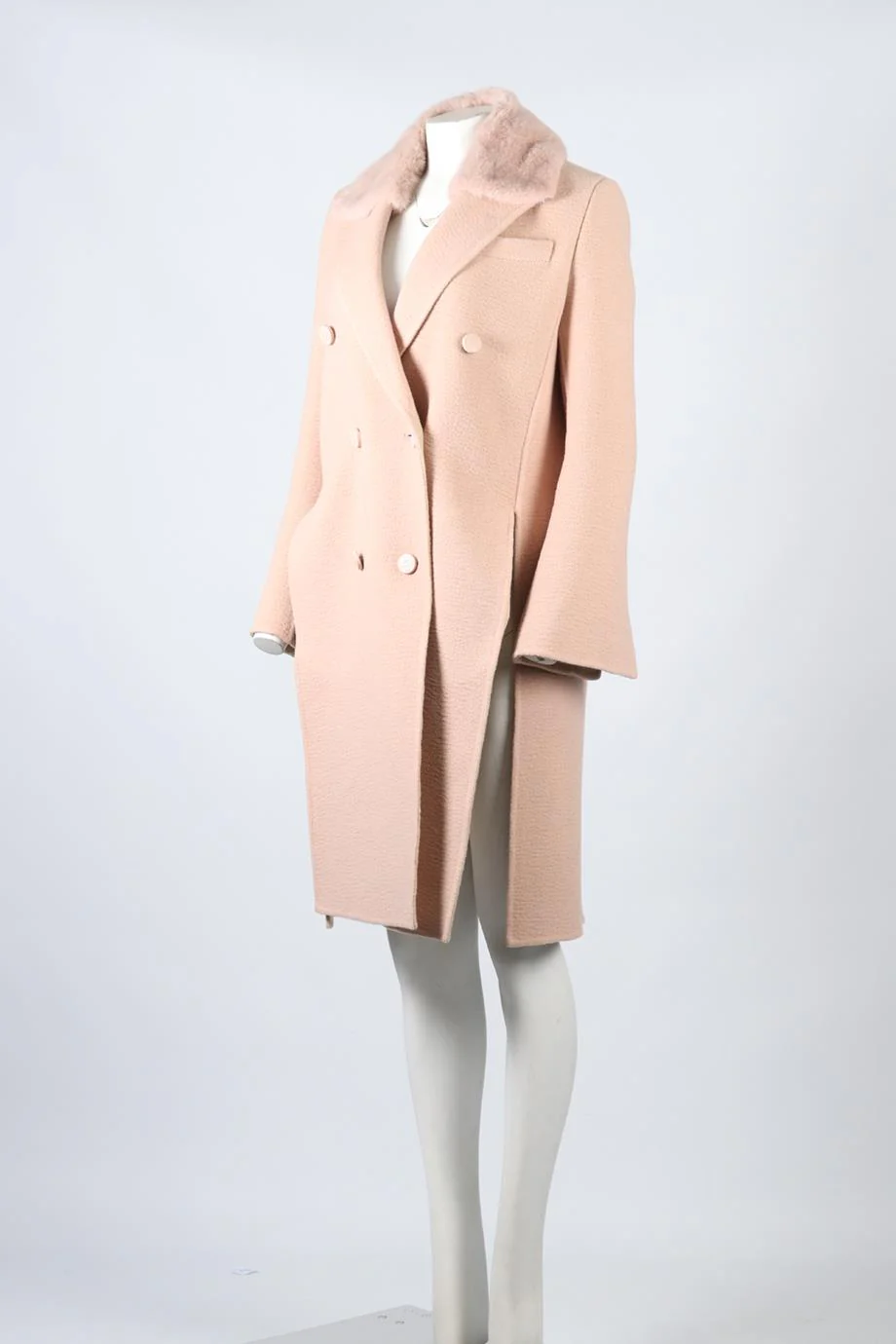 FENDI MINK FUR AND CAMEL HAIR COAT IT 36 UK 4 - Image 3