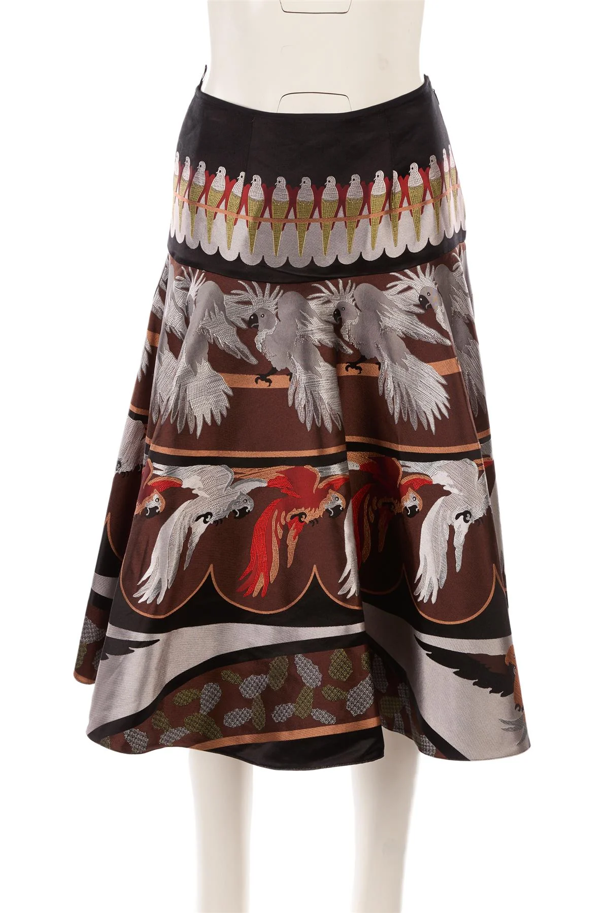 FENDI MULTI SILK MAXI SKIRT IT 40 - Image 2