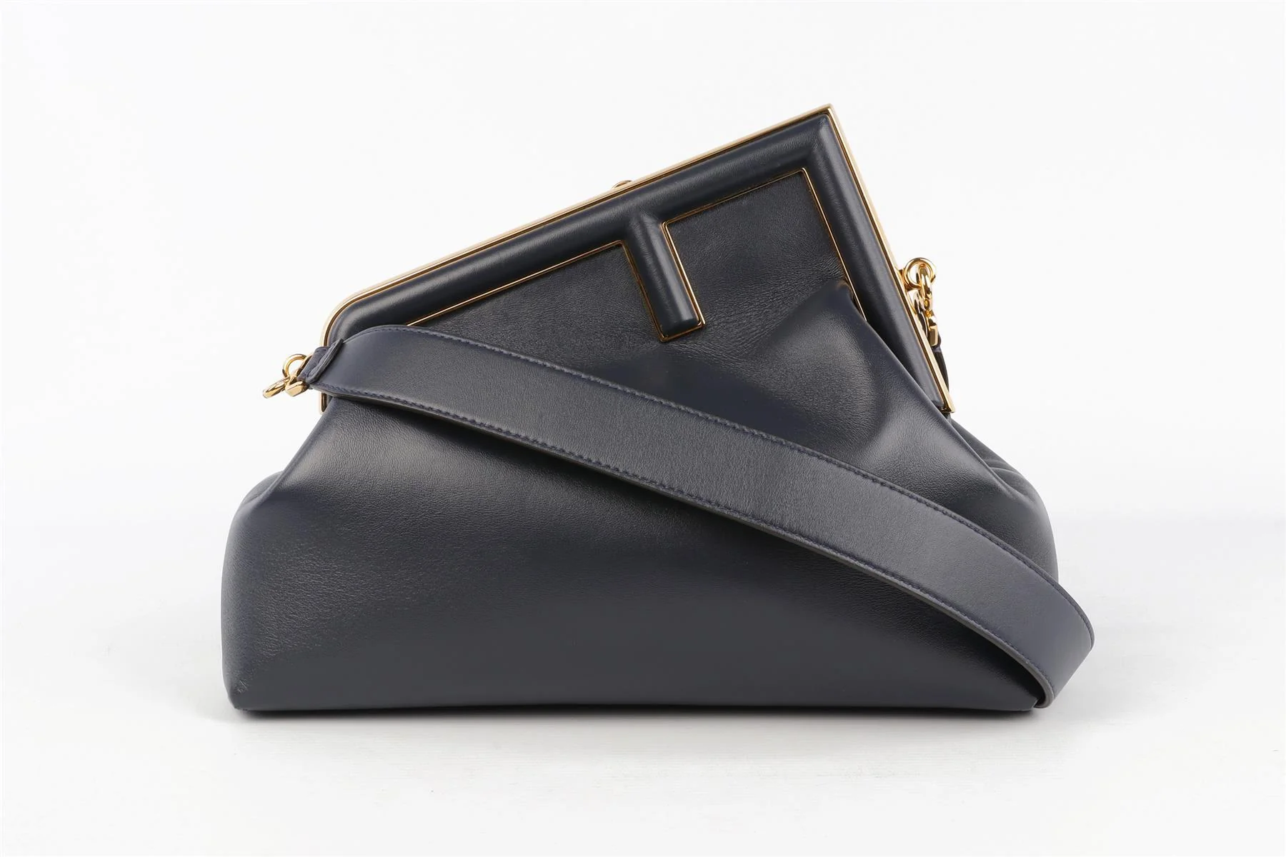 FENDI NAVY FIRST MEDIUM LEATHER SHOULDER BAG - Image 2