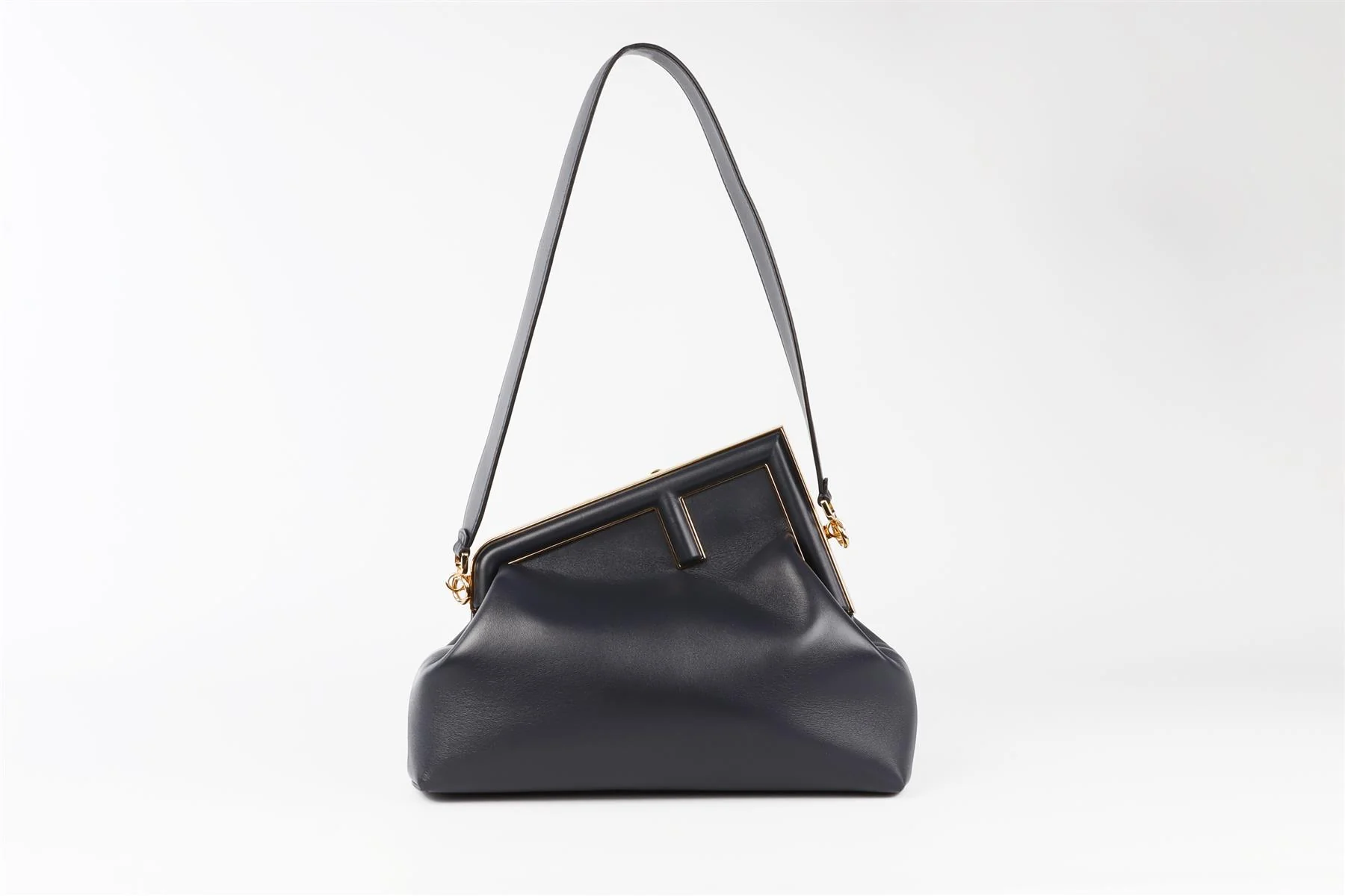 FENDI NAVY FIRST MEDIUM LEATHER SHOULDER BAG - Image 3