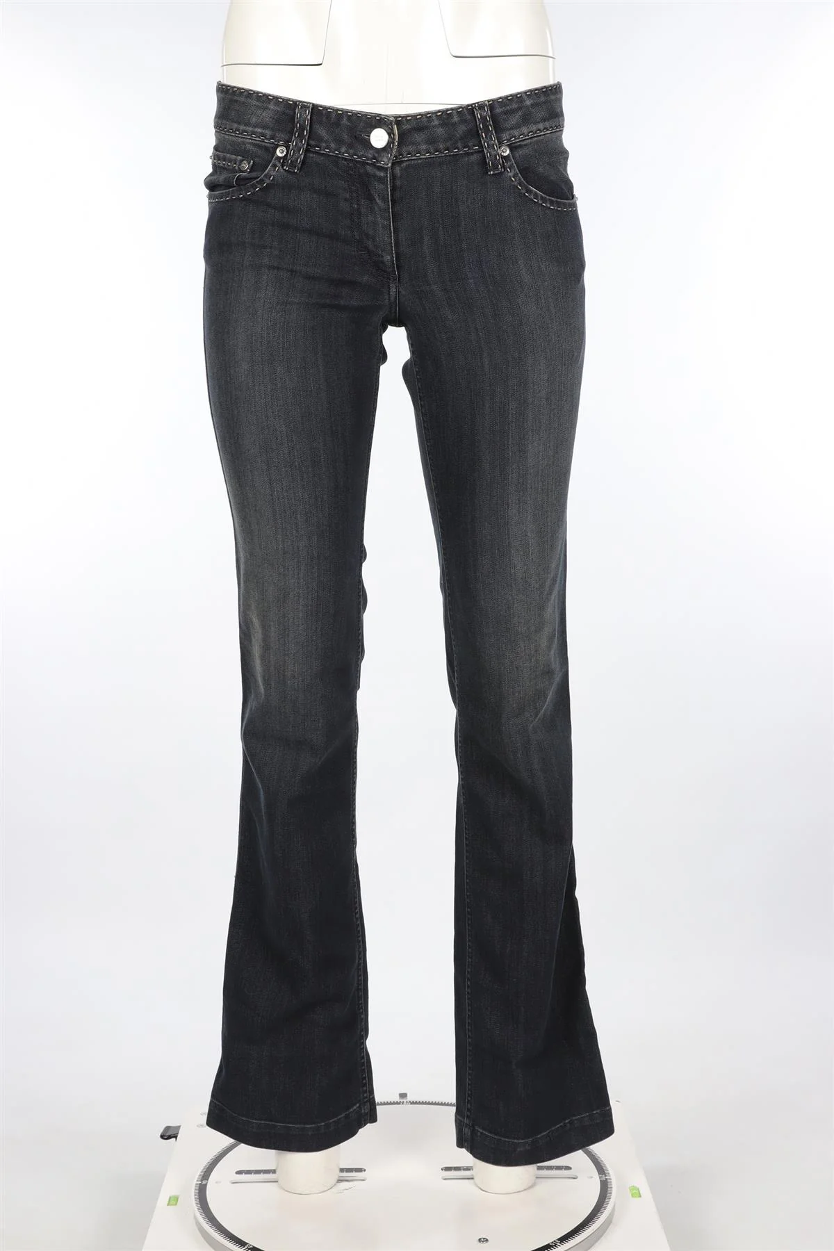 FENDI NAVY STRAIGHT LEG JEANS IT 40 UK 8 - Image 2