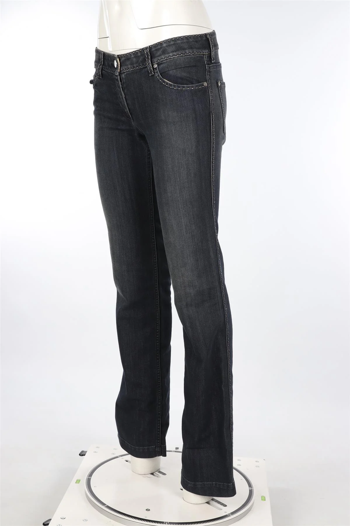 FENDI NAVY STRAIGHT LEG JEANS IT 40 UK 8 - Image 3