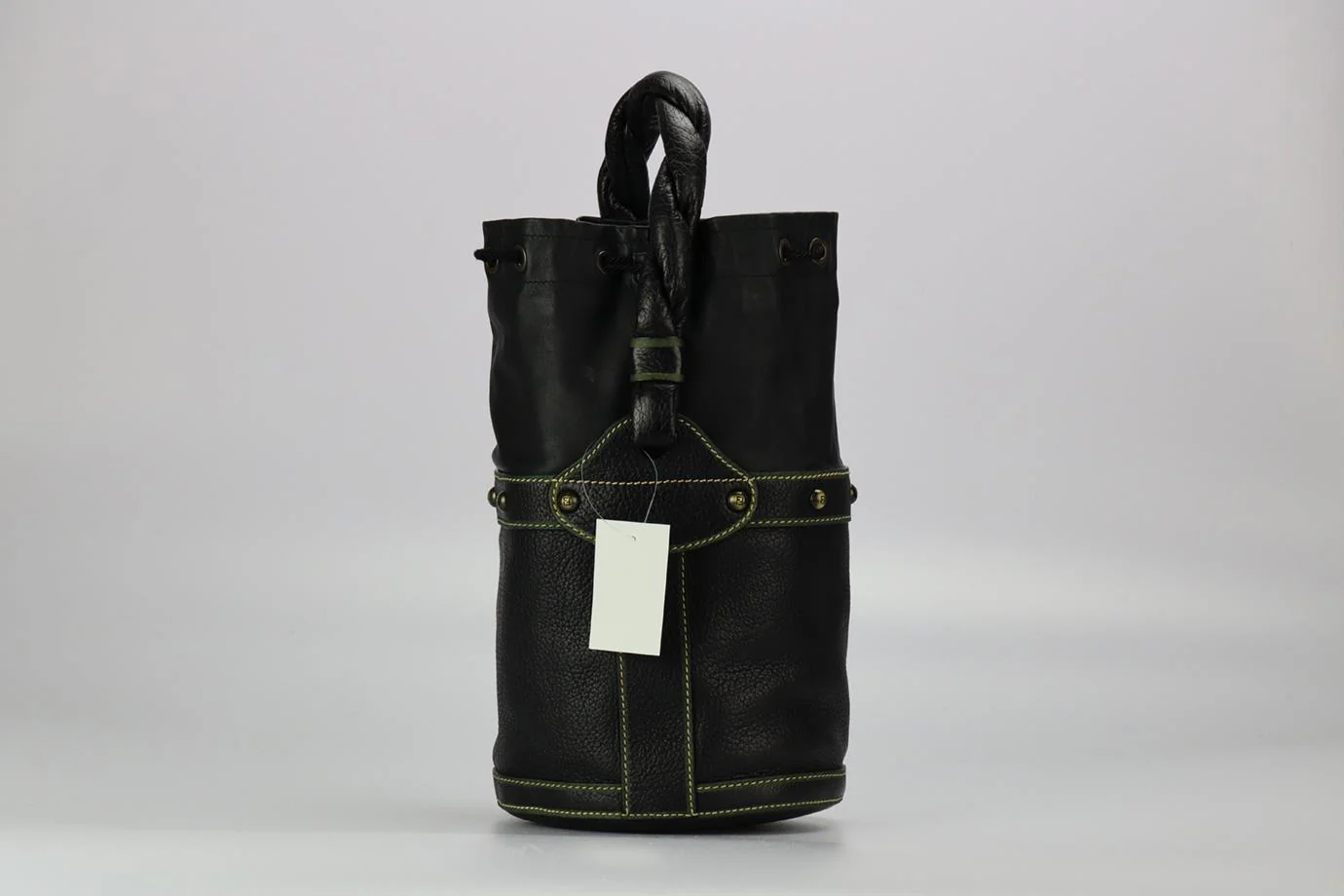 FENDI PALAZZO LEATHER BUCKET BAG - Image 5