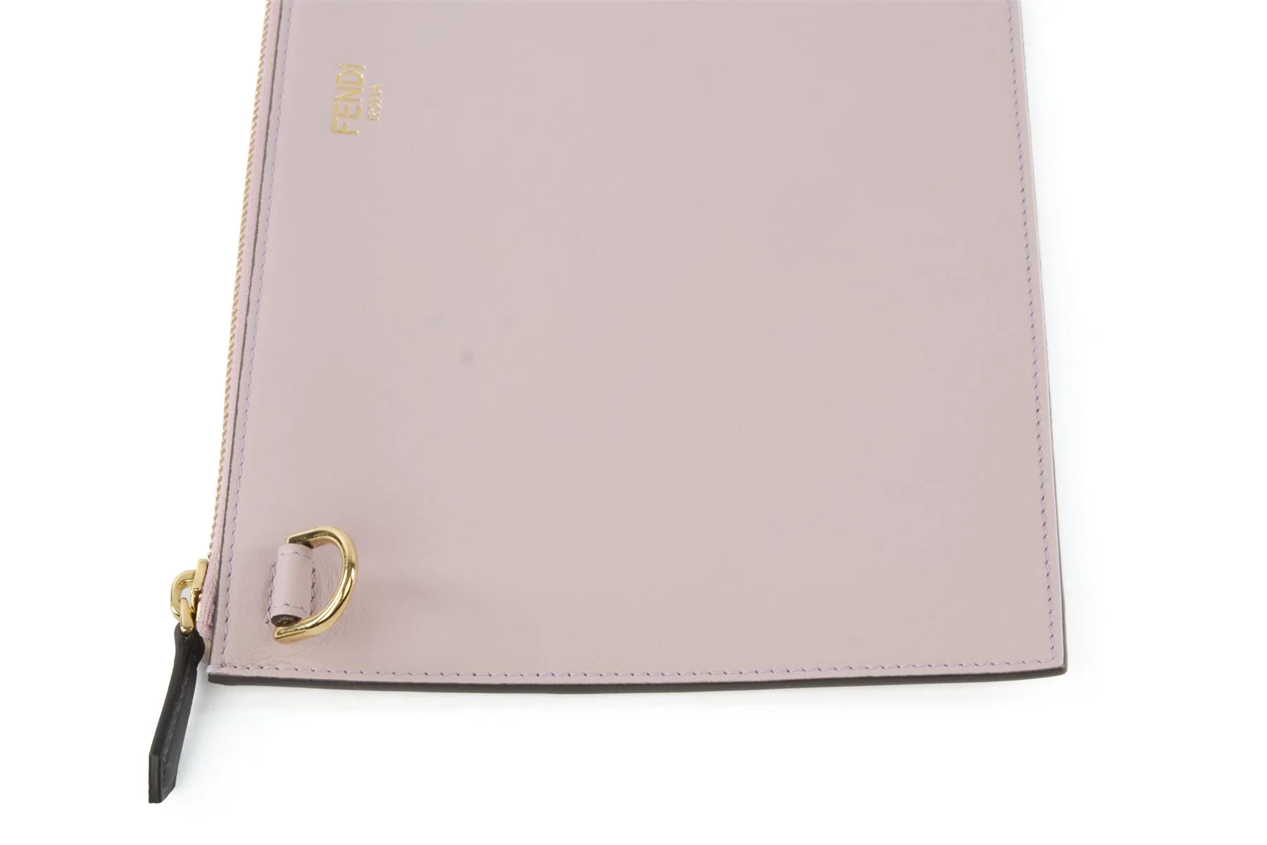FENDI PINK 2025 FLAT POUCH MEDIUM LEATHER CLUTCH - Image 3