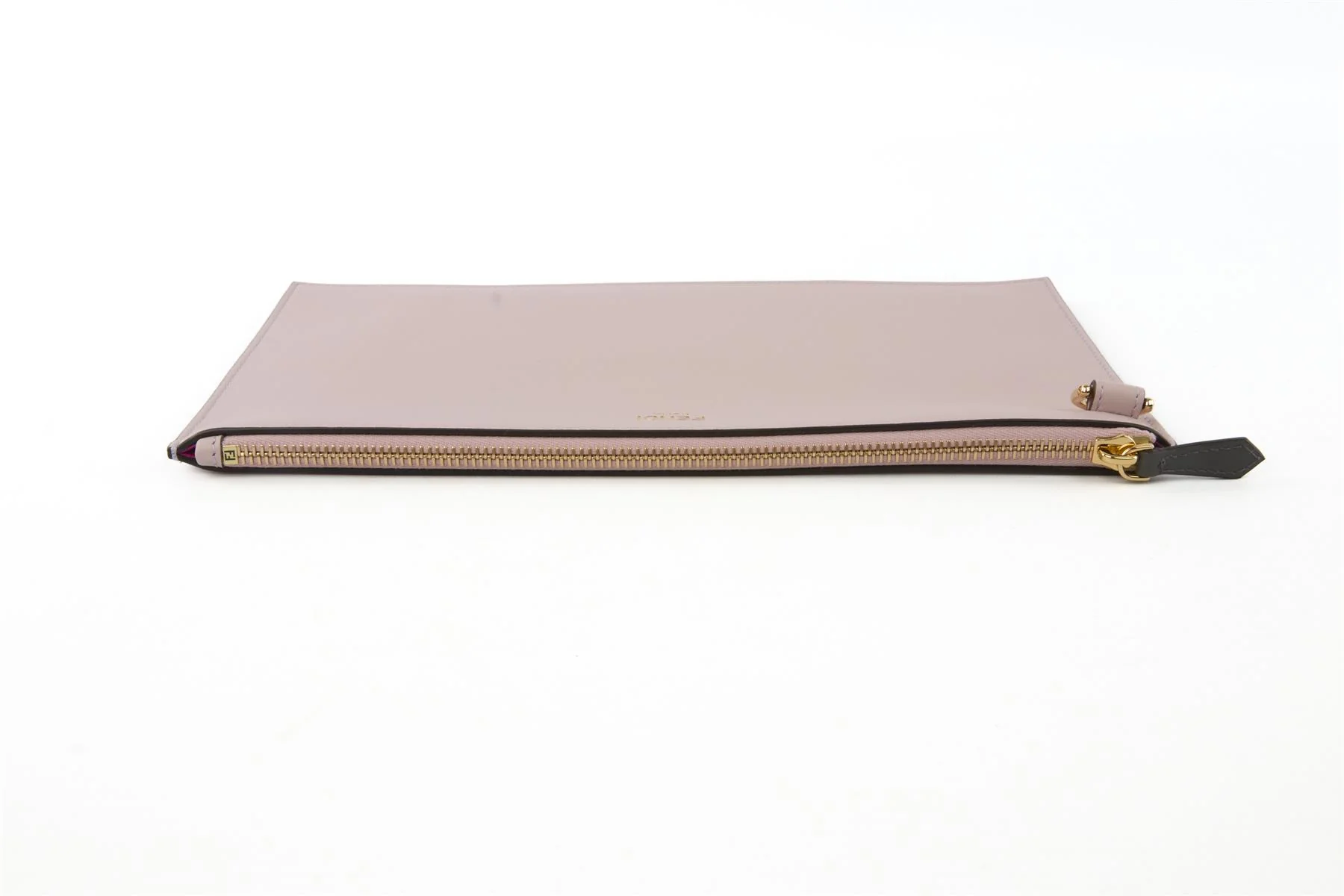 FENDI PINK 2025 FLAT POUCH MEDIUM LEATHER CLUTCH - Image 7
