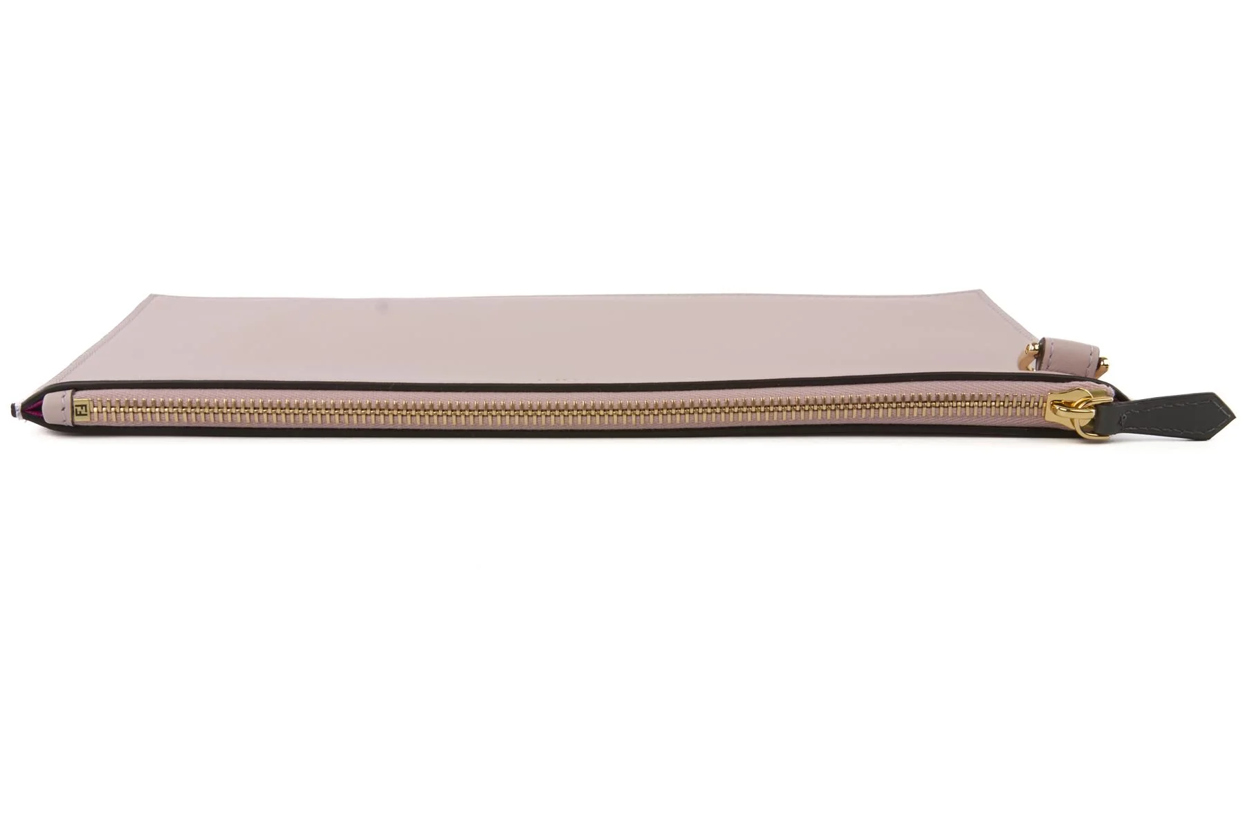 FENDI PINK 2025 FLAT POUCH MEDIUM LEATHER CLUTCH - Image 9