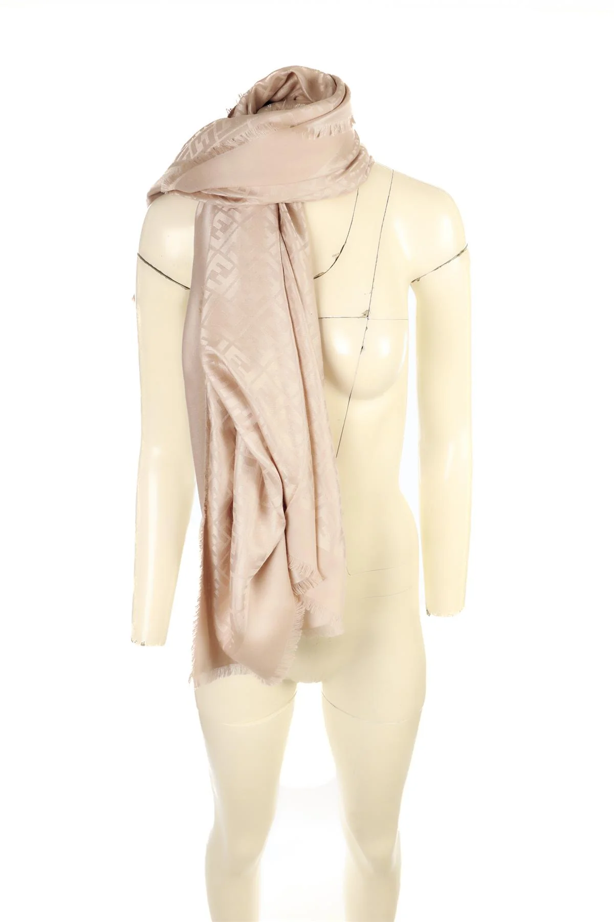 FENDI PINK FF SILK SCARF ONE SIZE - Image 3